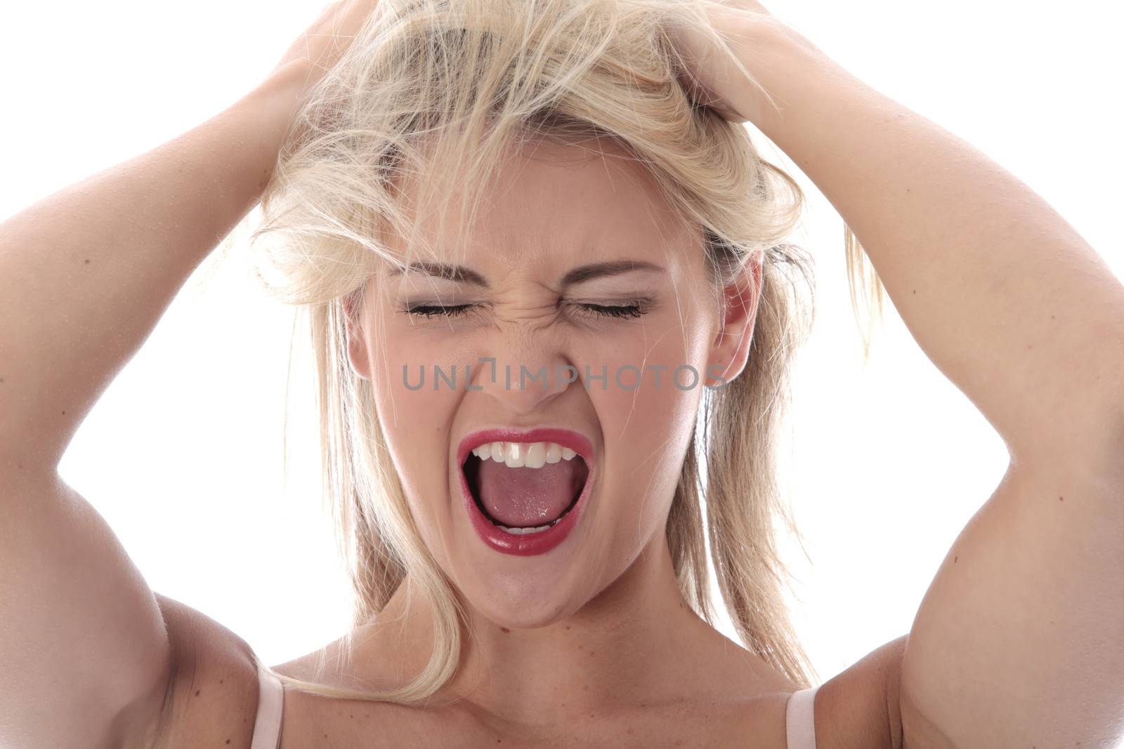 Model Released. Frustrated Young Woman
