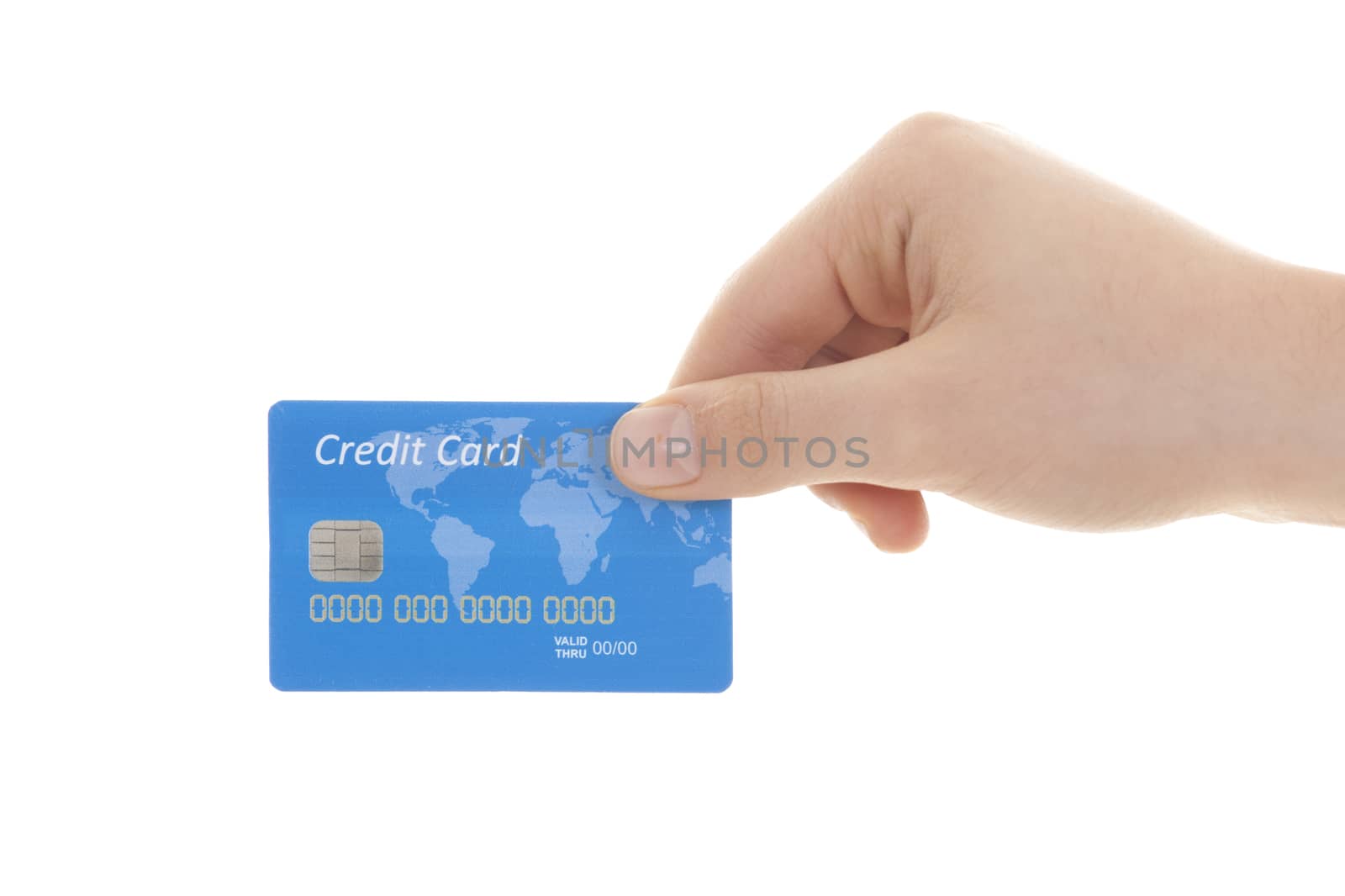 hand with credit card  by senkaya