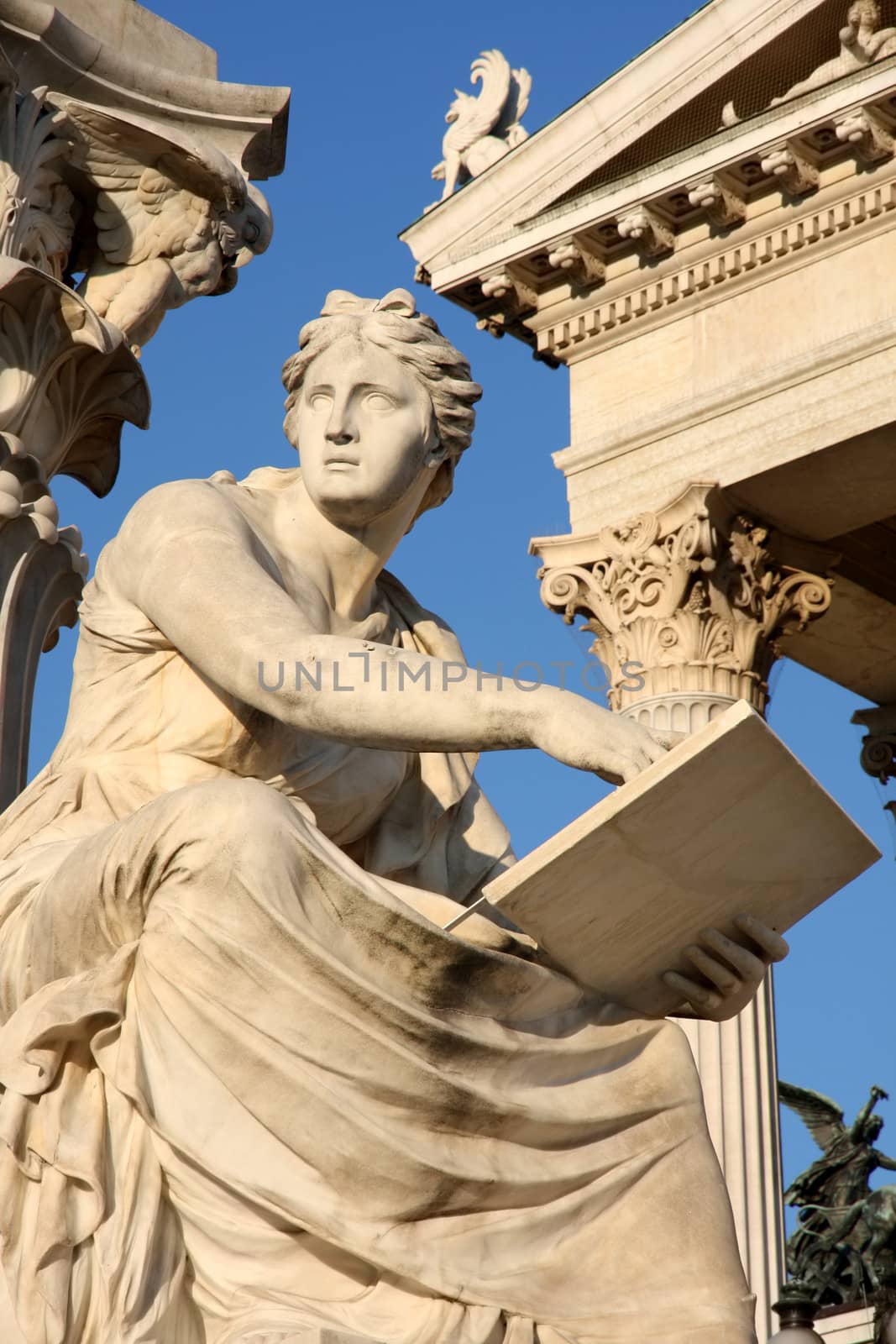 Pallas-Athena-Brunnen Fountain of the Austrian Parliament in Vienna, Austria