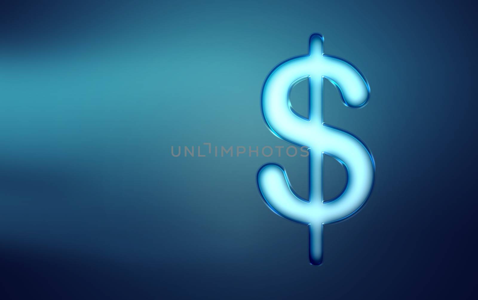 Dollar icon on navy blue background
