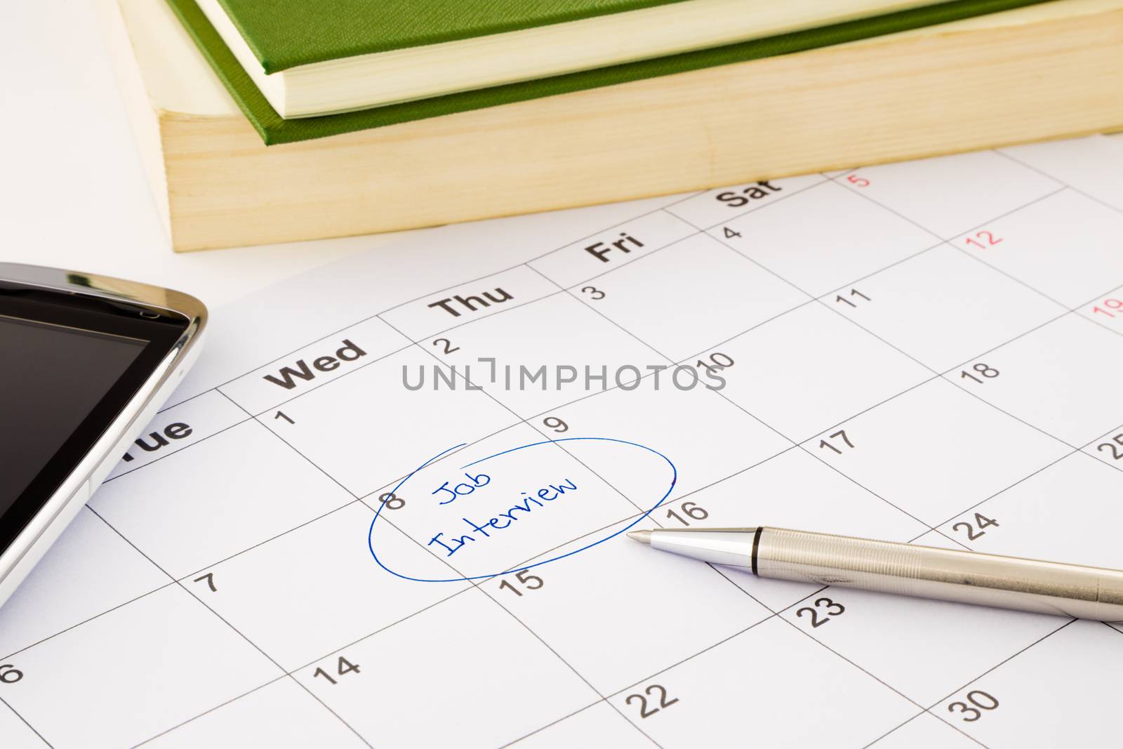 job interview appointment on schedule, recruitment and human resource concepts