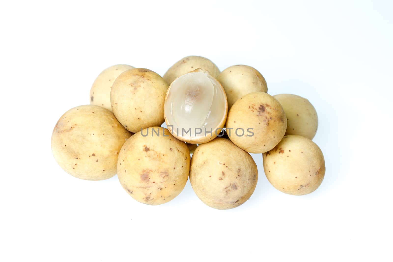 Tropical fruit, Lansium demesticum (long kong) - isolated