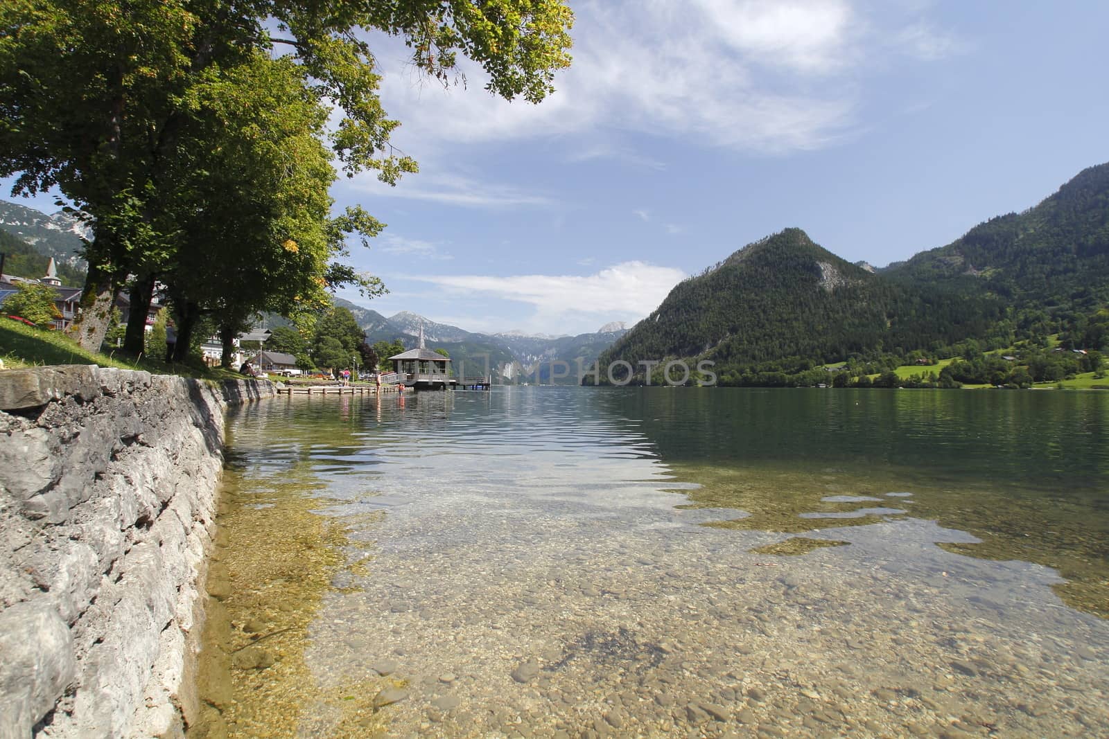 Austria cristal water in the lake in the mountains