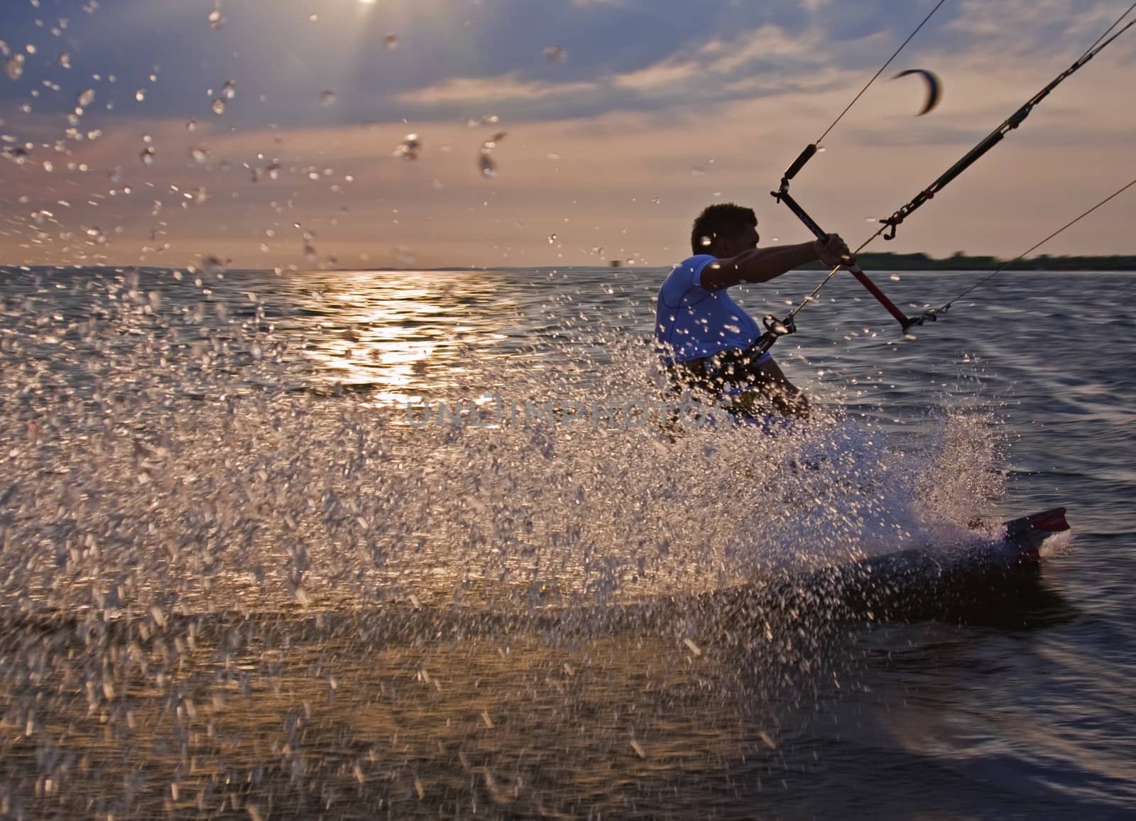 Austria active person enjoying water sport in the lake