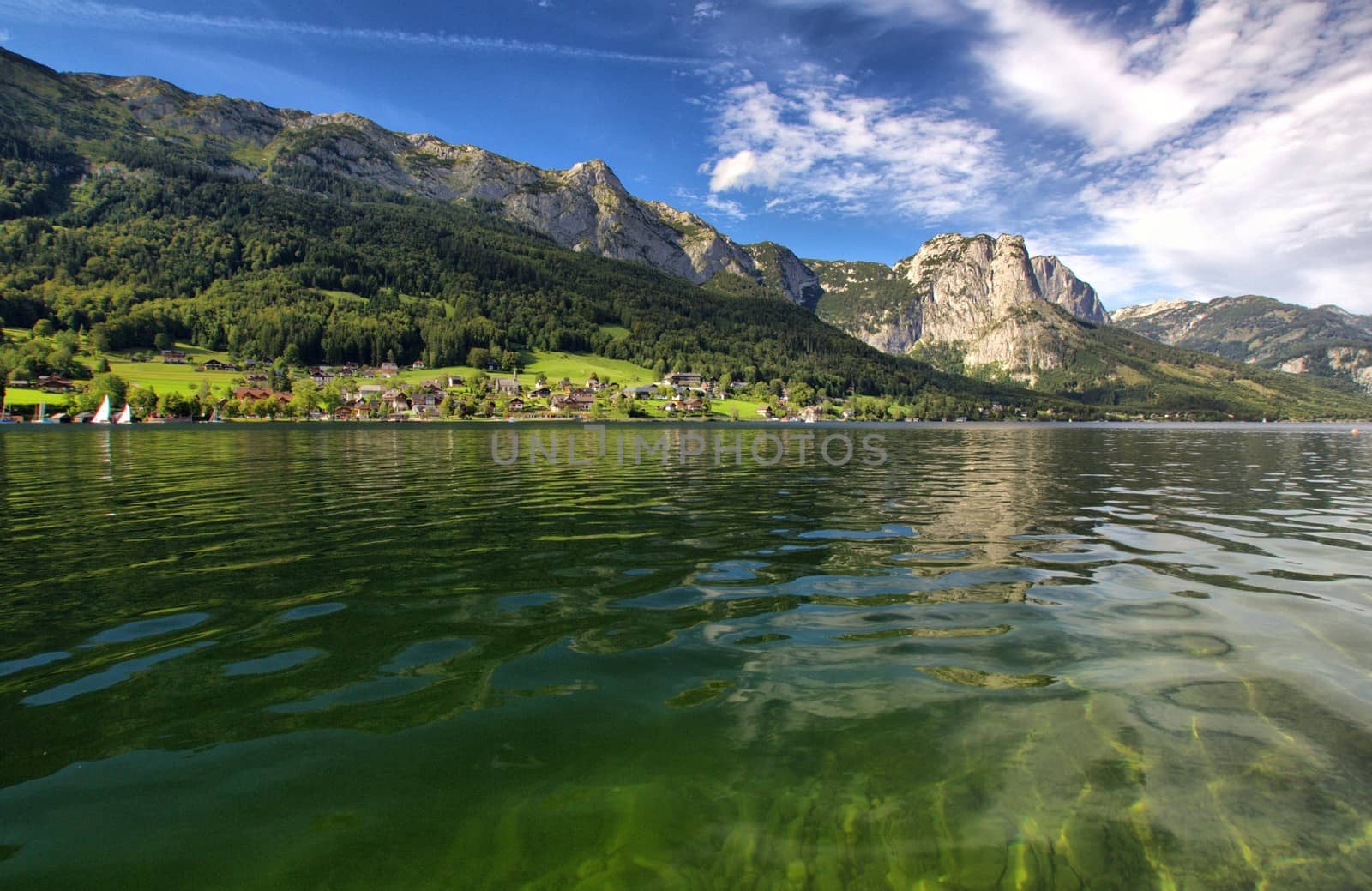 Magic lake in large professional panorama