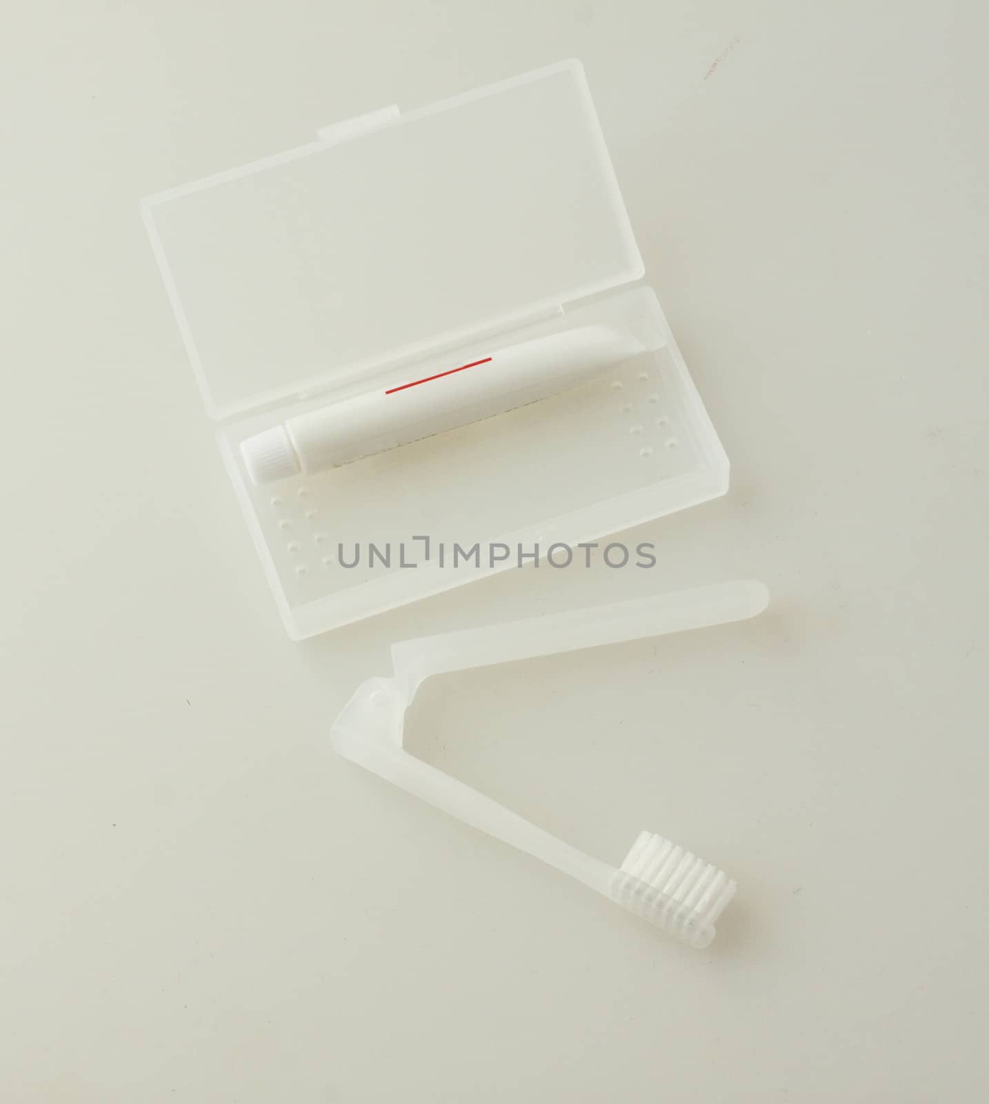 A white portable tootburch over white background