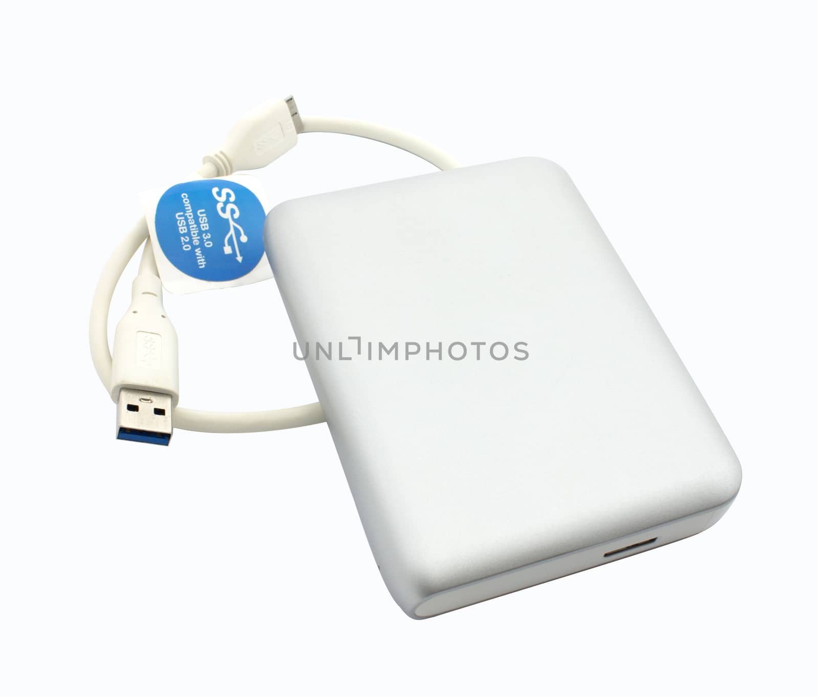 External harddisk isolate on a white background