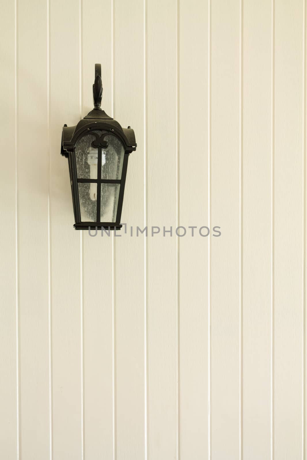 Black Lamp posts on the wall