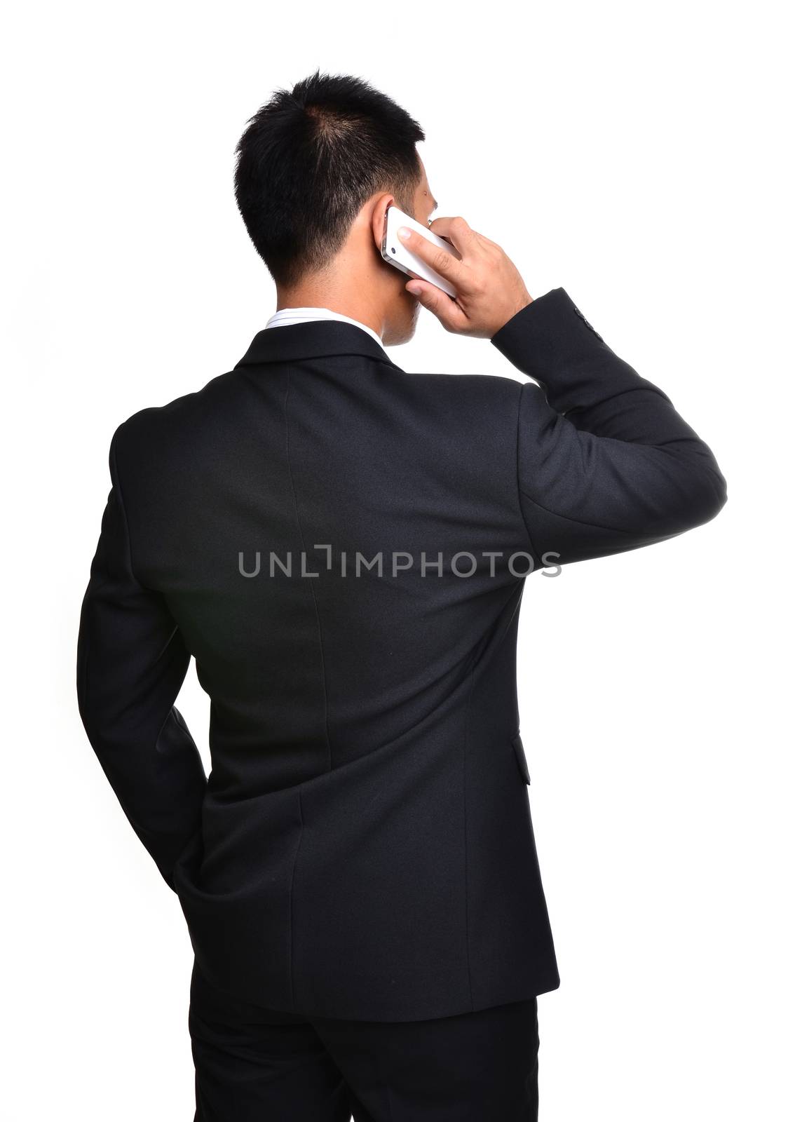 business man use mobile phone  by anankkml