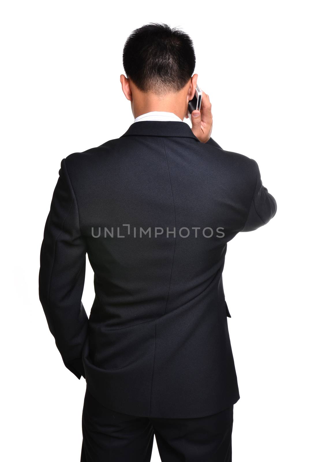 business man use mobile phone  by anankkml