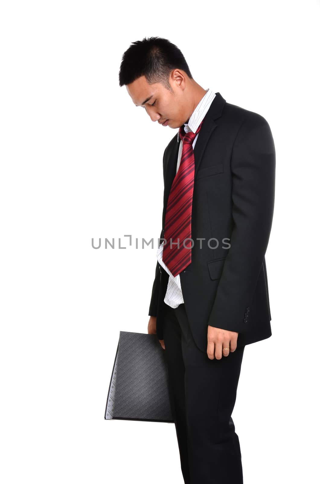 worry business man isolated by anankkml