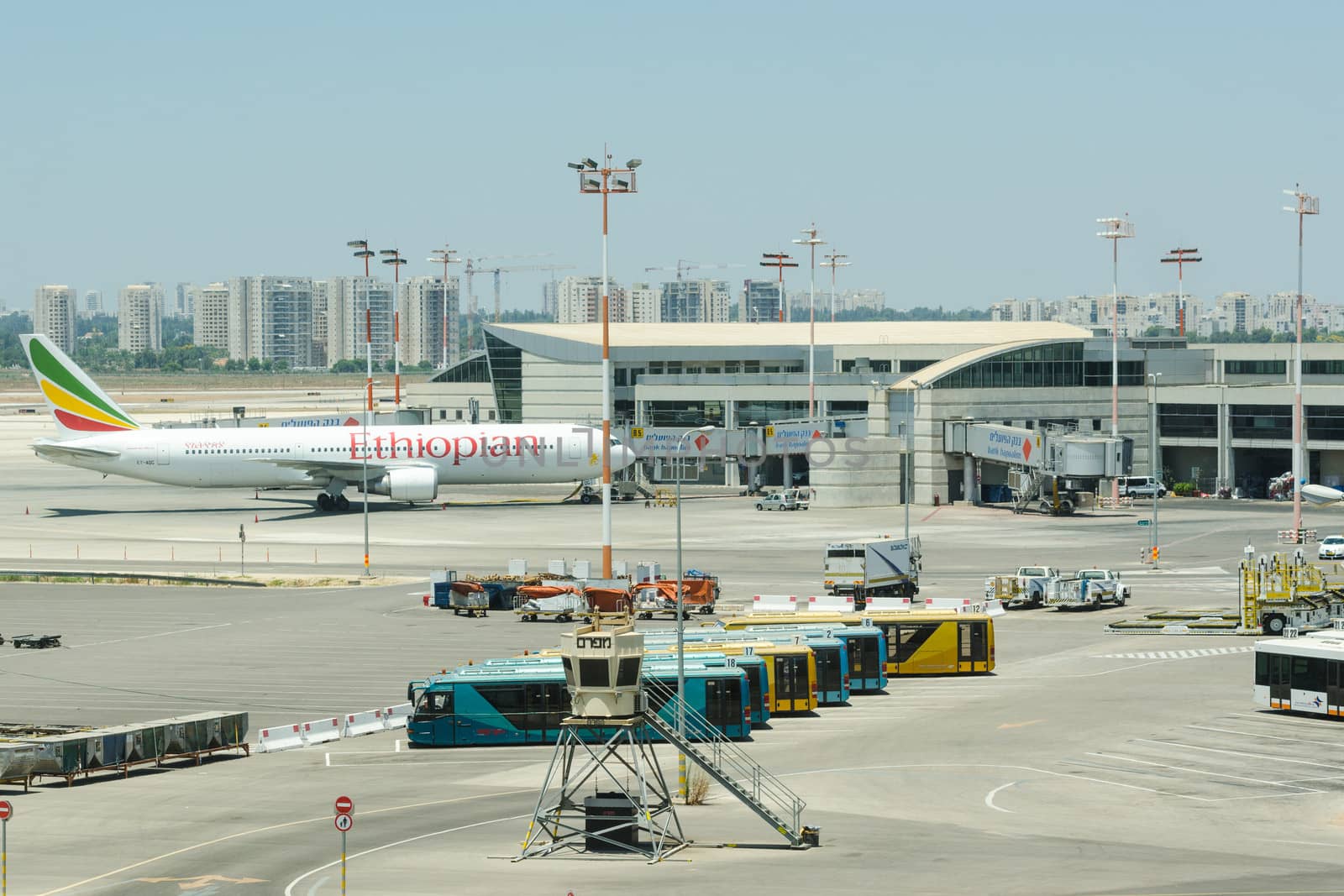 TEL AVIV - CIRCA JULY 2013: Terminal number 3 of Israeli international airport Ben-Gurion circa July 2013 in Tel-Aviv, Israel