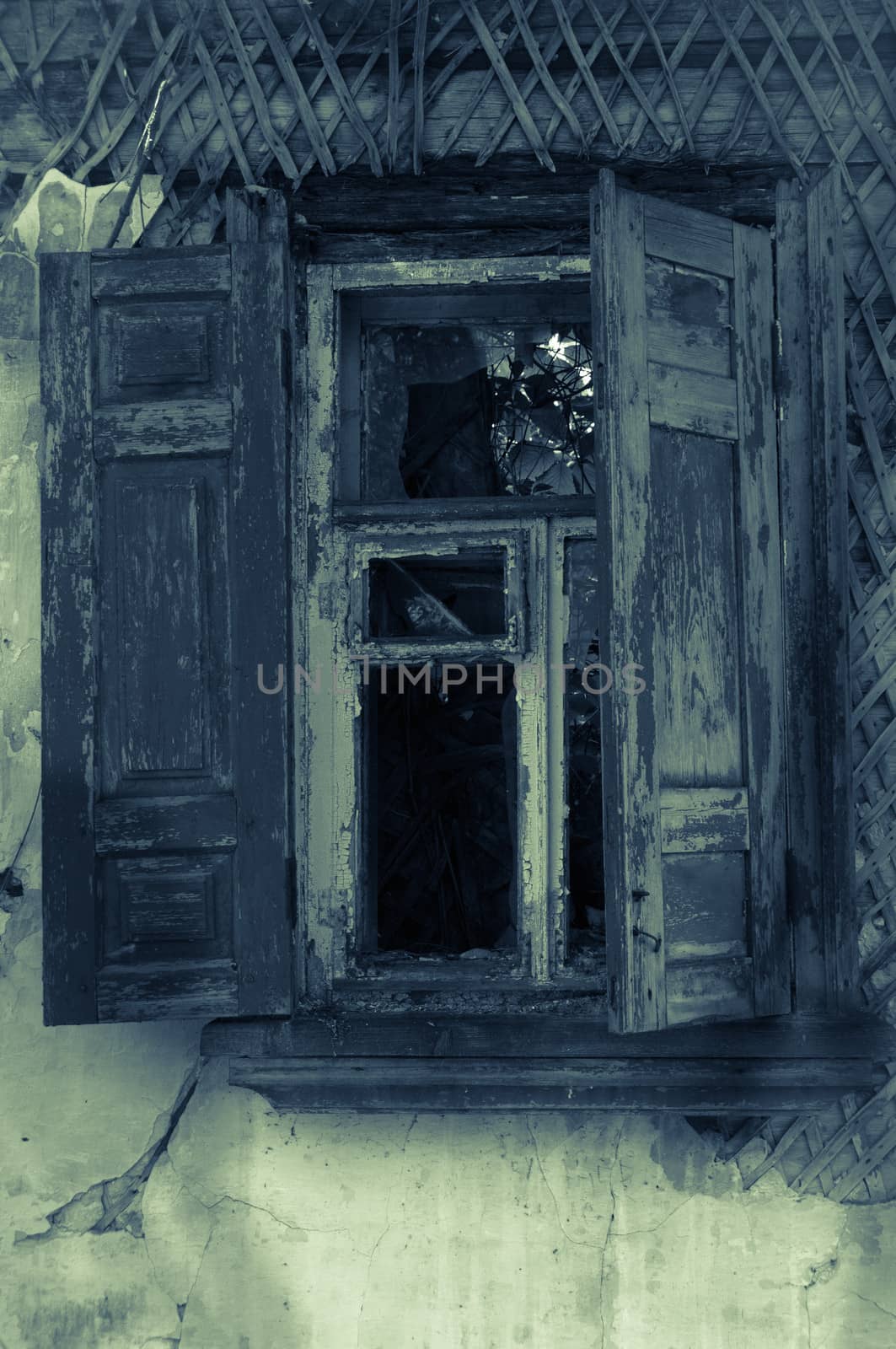 Old abandoned house window by iryna_rasko