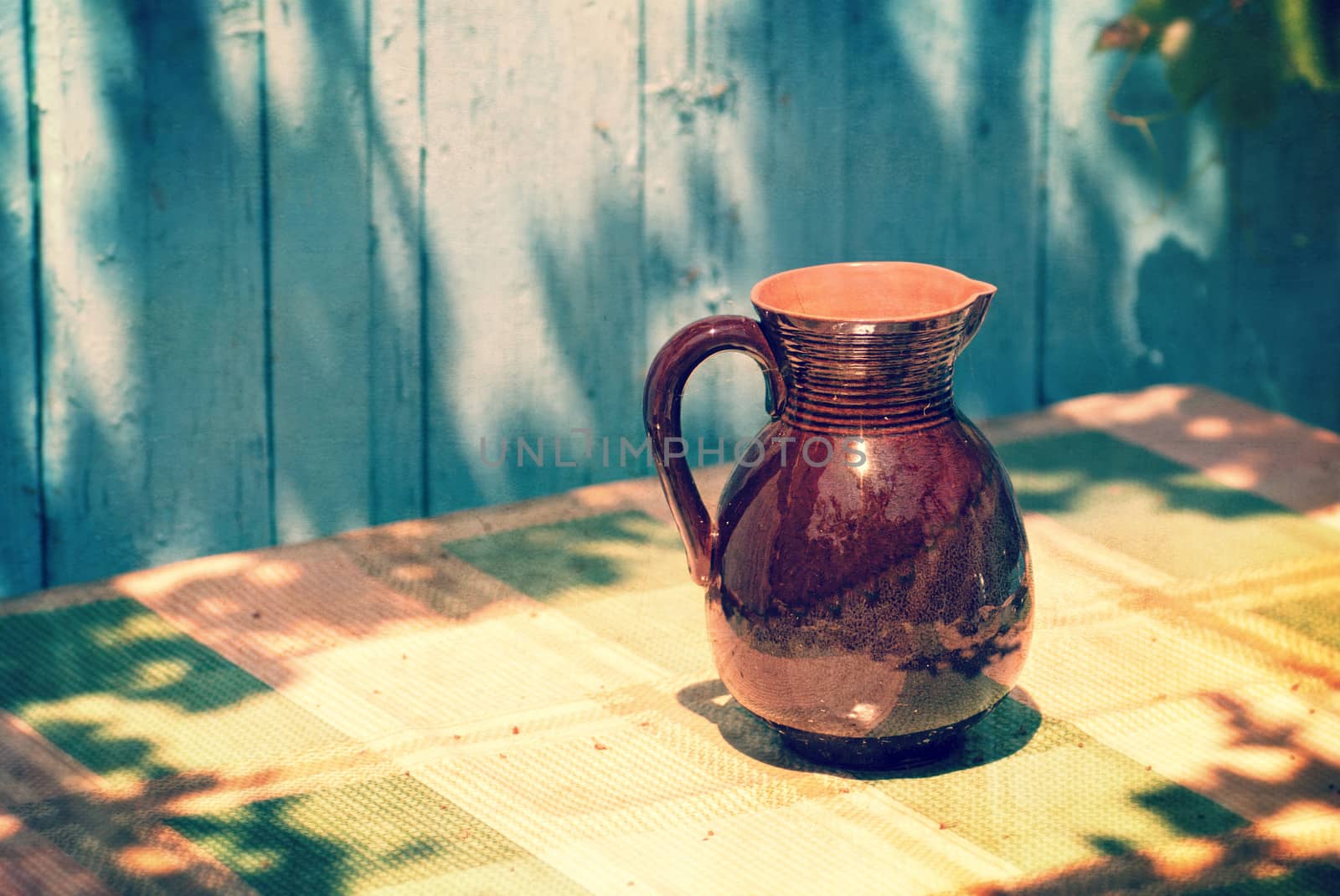 Vintage Retro jug on a table