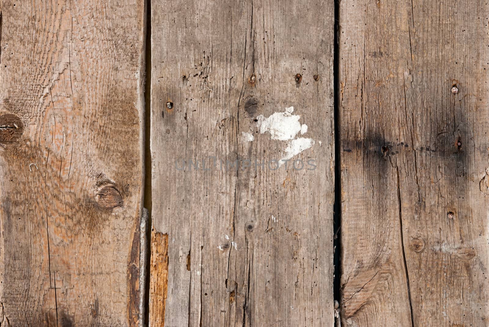 closeup of old wood planks texture background by Zhukow