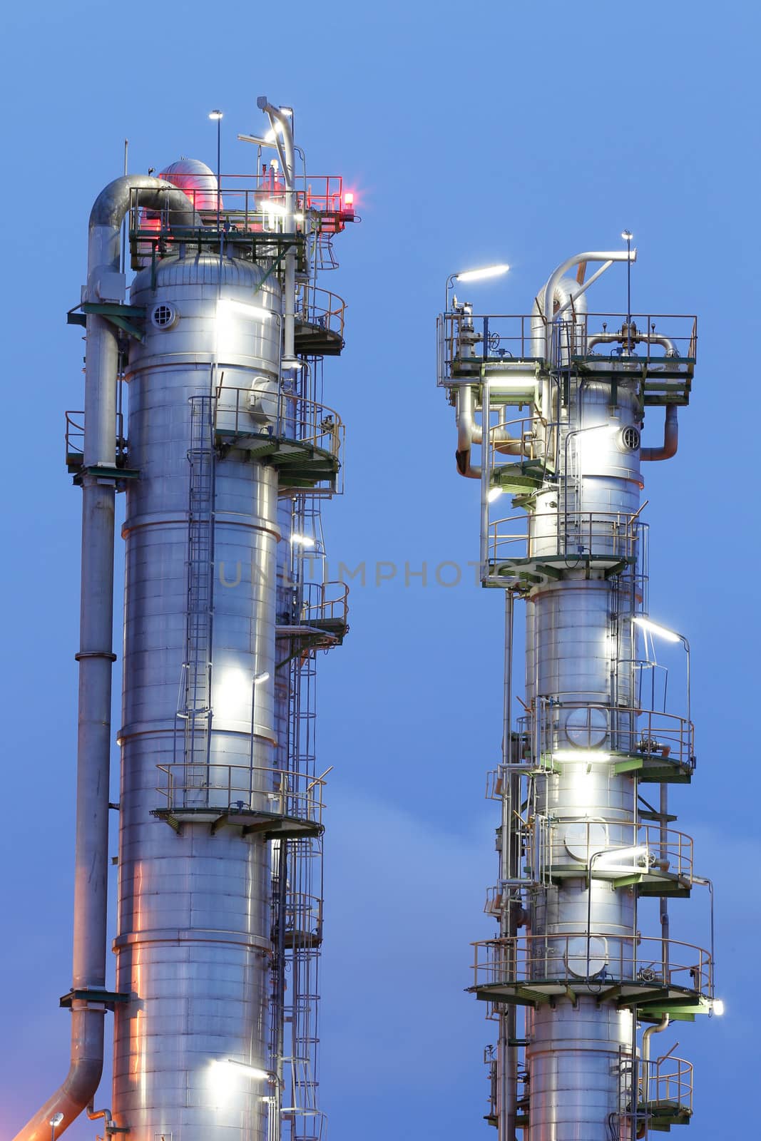 Chemical plant in night time