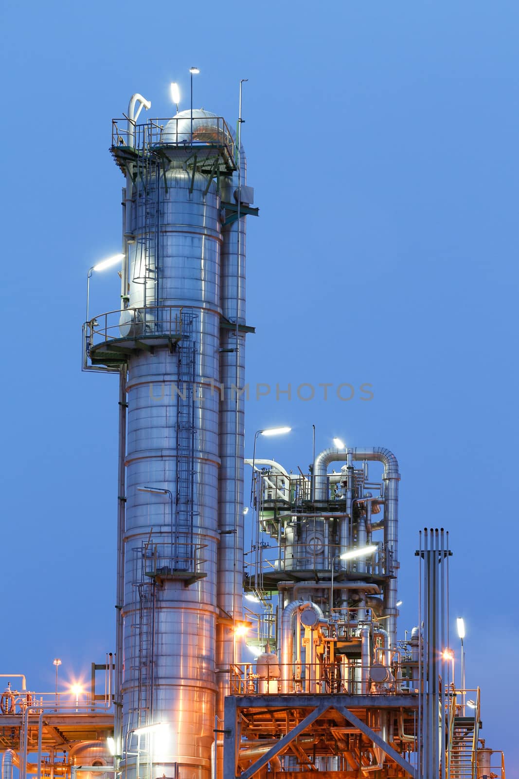 Chemical plant structure on twiliight time 