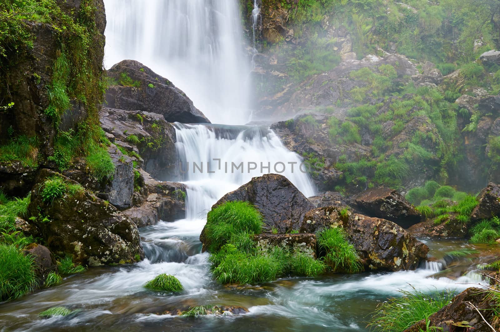 Belelle River Waterfall, Neda, A Coruña, Spain