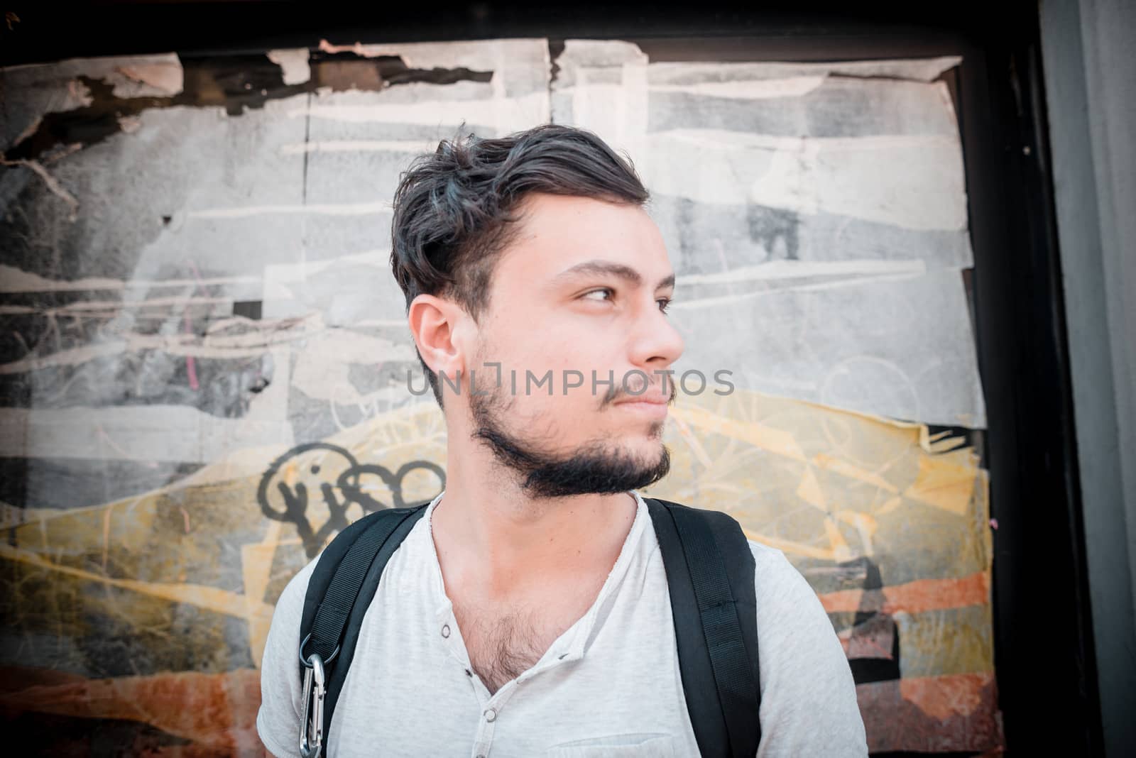 young stylish man in the city