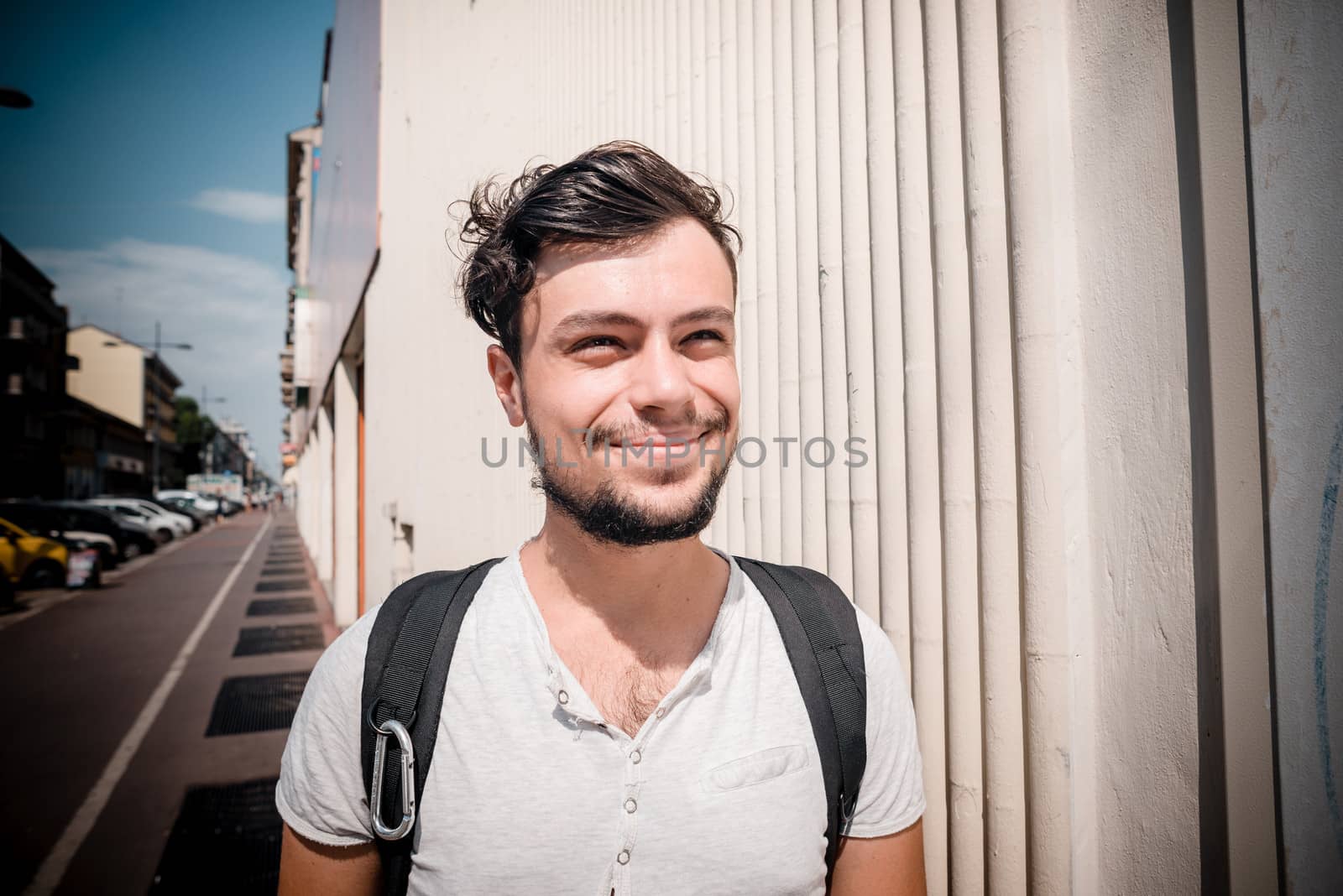 young stylish man in the city