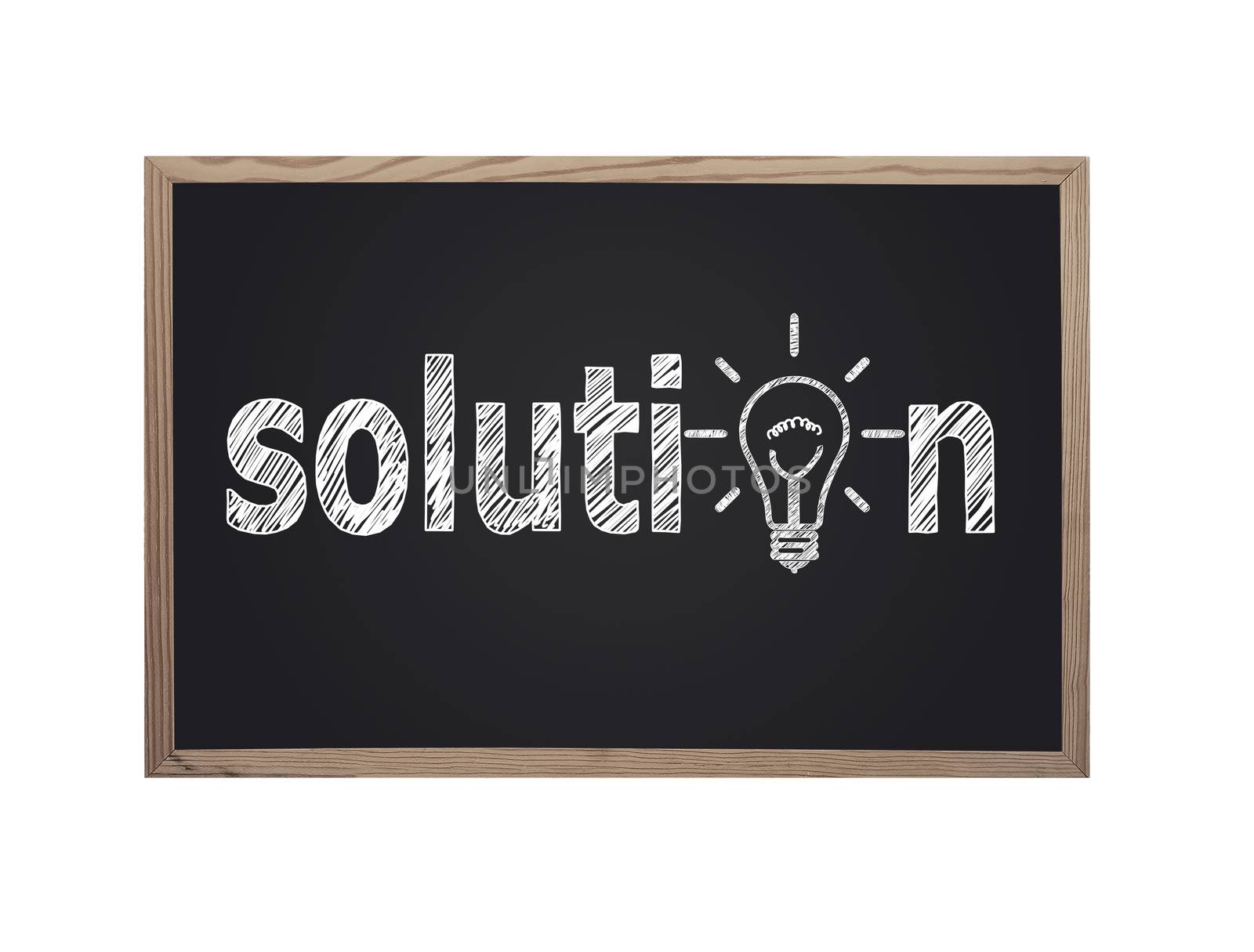 blackboard with solution by vetkit
