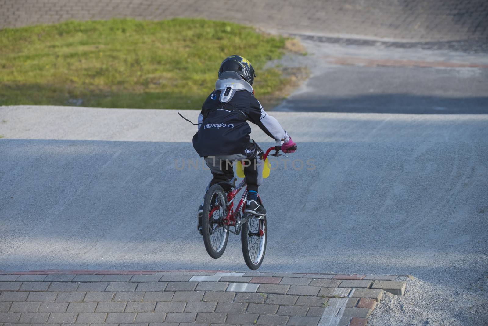 My grandson is an active BMX cyclist, the pictures are shot in Aremark Municipality, Norway where the Bmx track is.