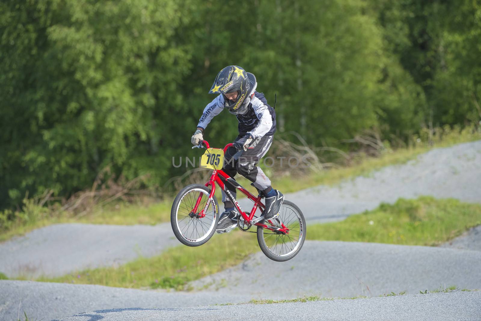 My grandson is an active BMX cyclist, the pictures are shot in Aremark Municipality, Norway where the Bmx track is.