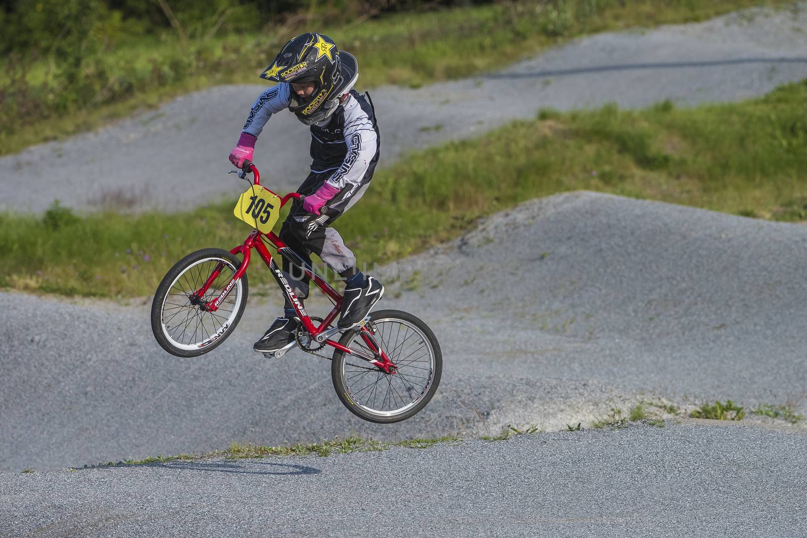 My grandson is an active BMX cyclist, the pictures are shot in Aremark Municipality, Norway where the Bmx track is.