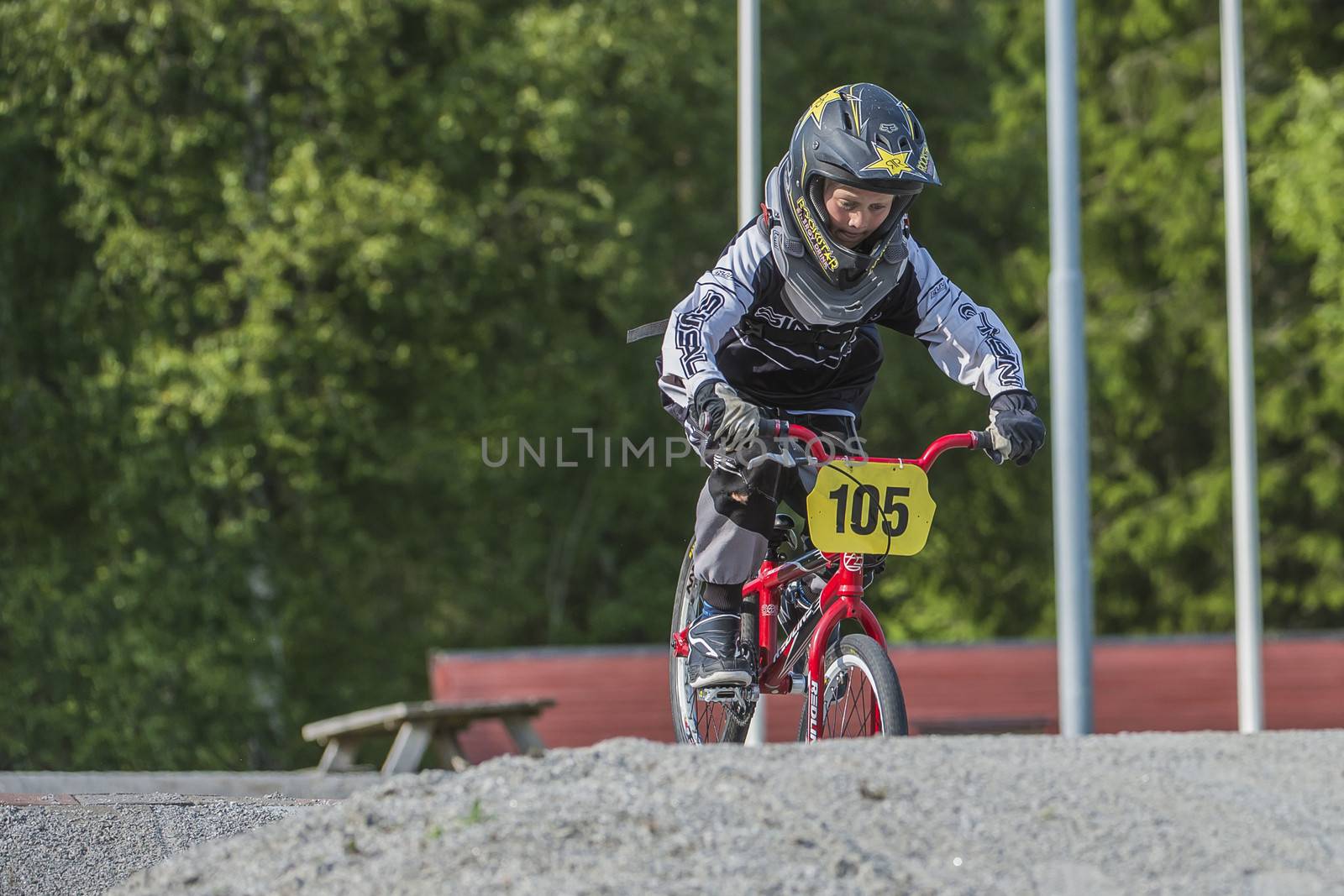 My grandson is an active BMX cyclist, the pictures are shot in Aremark Municipality, Norway where the Bmx track is.