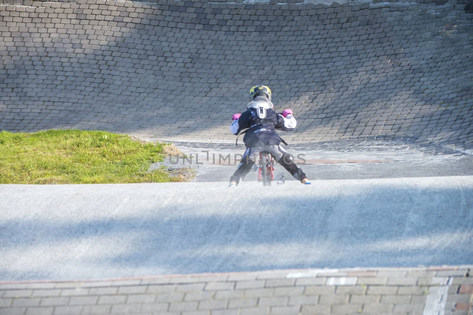 My grandson is an active BMX cyclist, pedal clip slipped in a high jump and he landed with testicles on the bicycle frame. The pictures are shot in Aremark Municipality, Norway where the Bmx track is.
