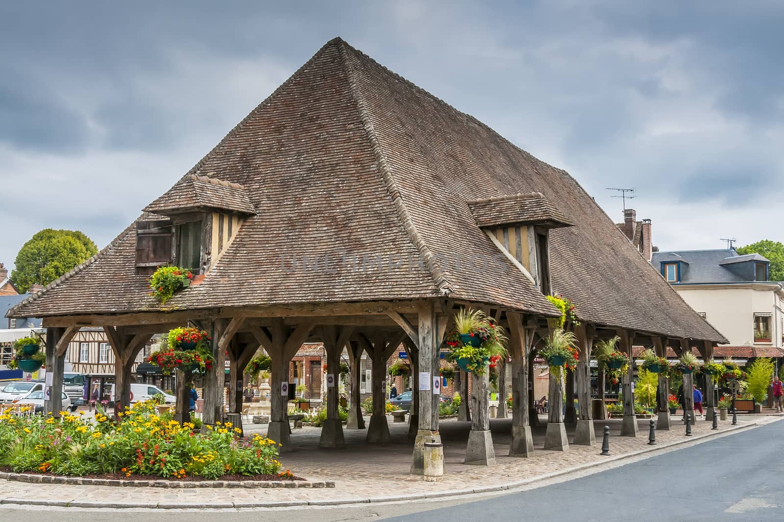 Historic market hall Lyons la Foret by w20er