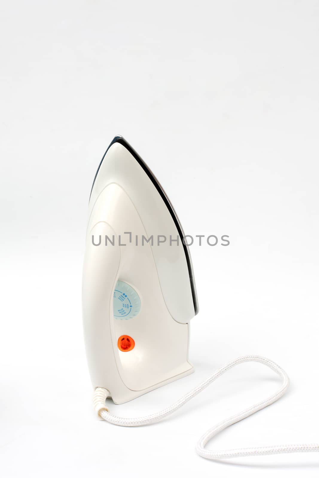 Electric iron on white background