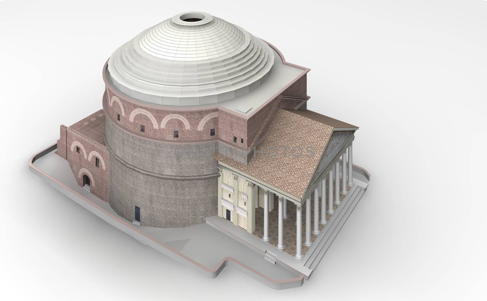 The Pantheon is an ancient building in Rome.