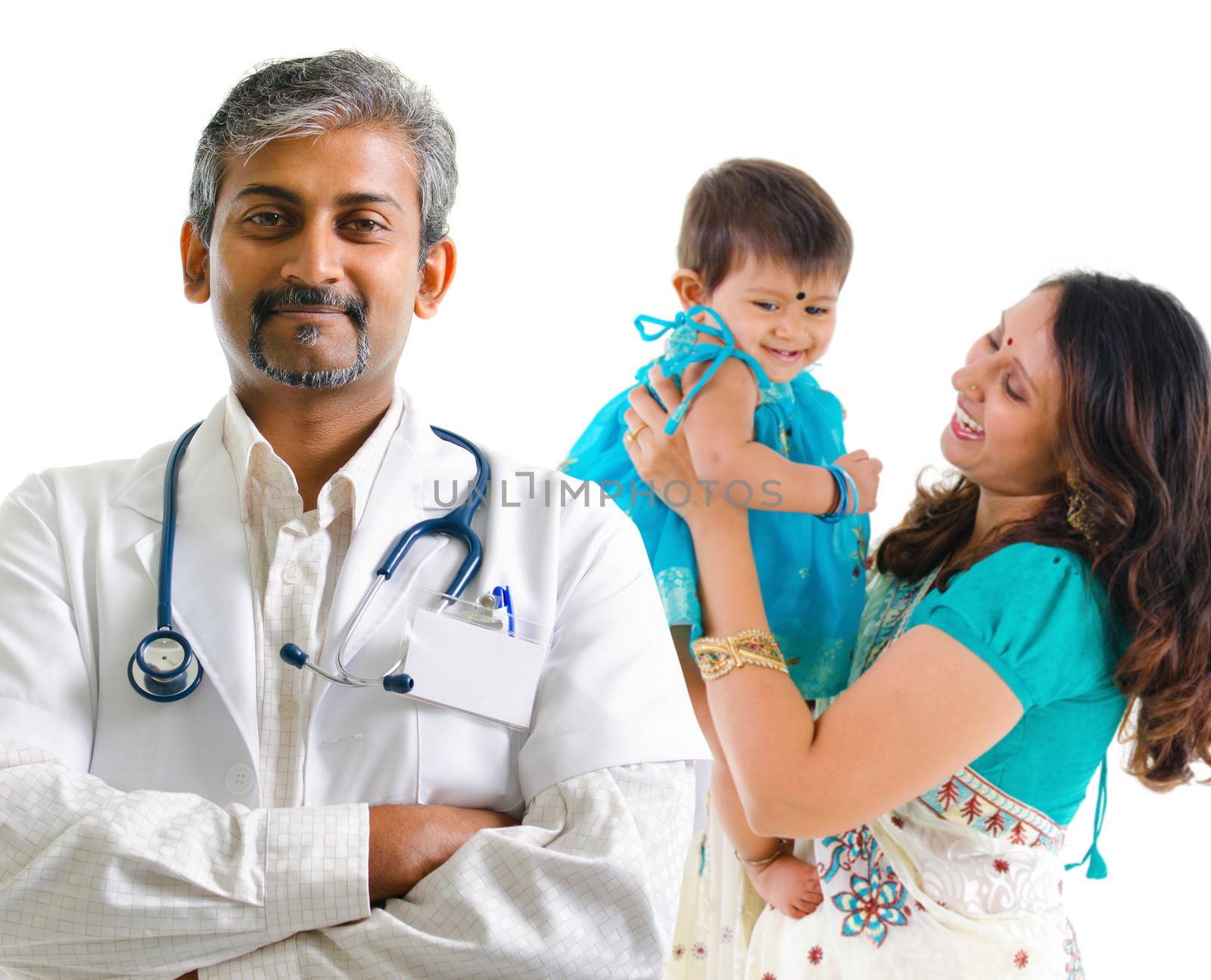  Indian medical doctor and patient family by szefei