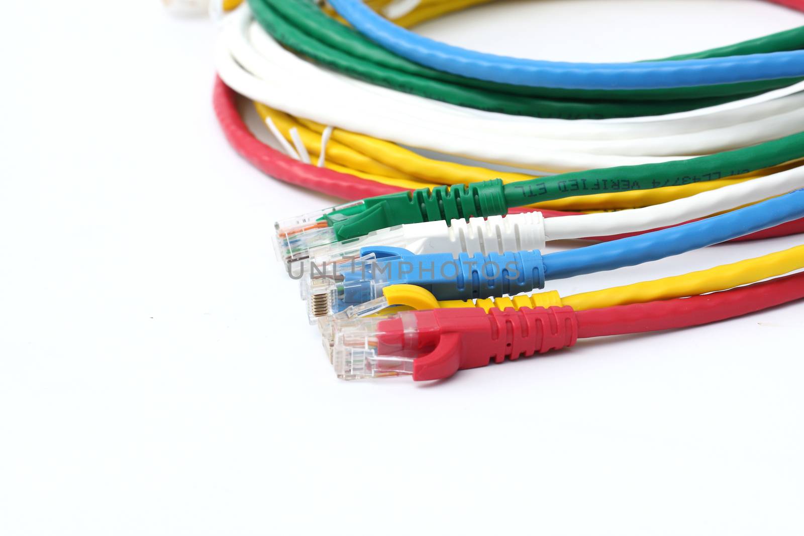 colorful UTP ethernet cables LAN by myrainjom01