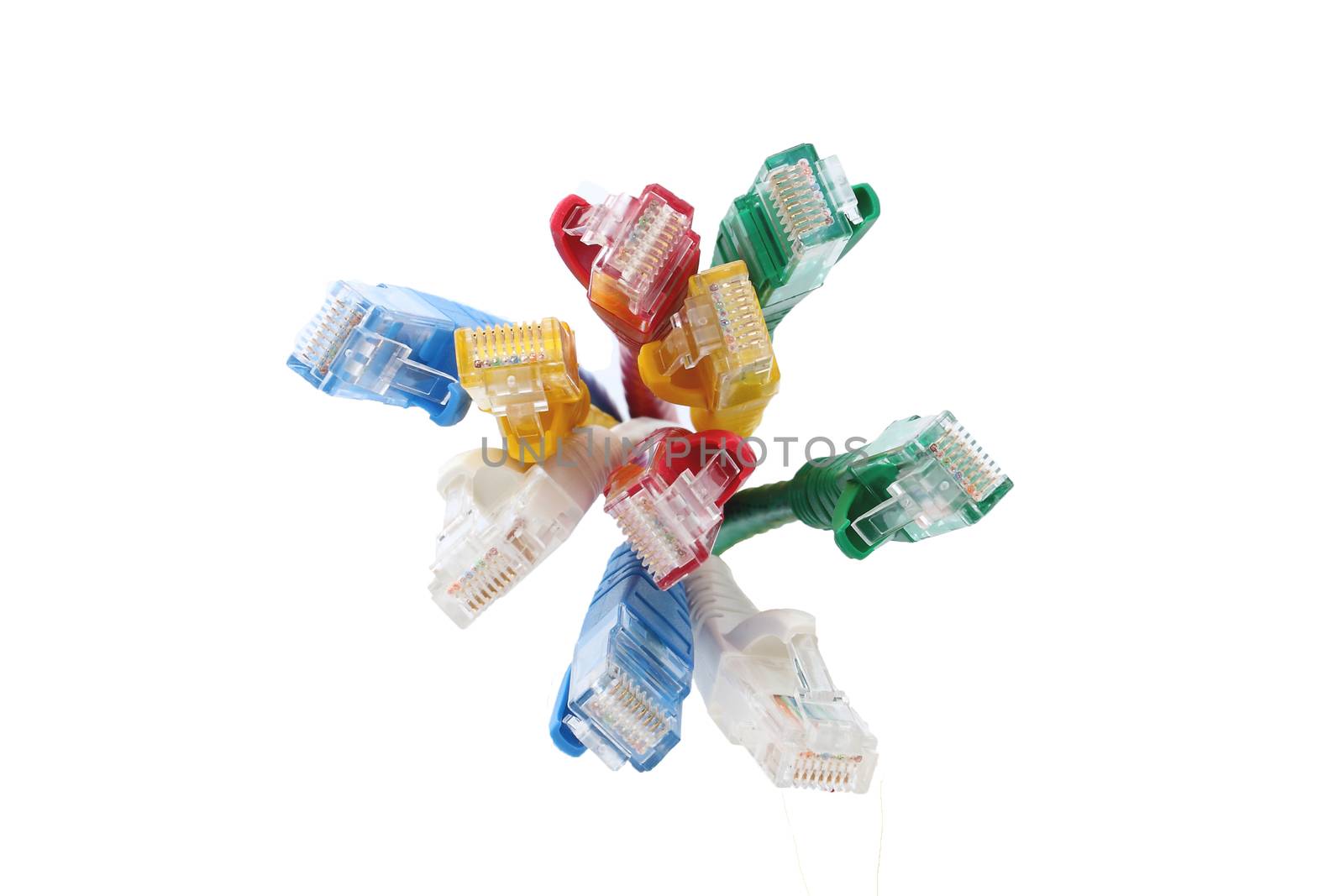 colorful UTP ethernet cables LAN