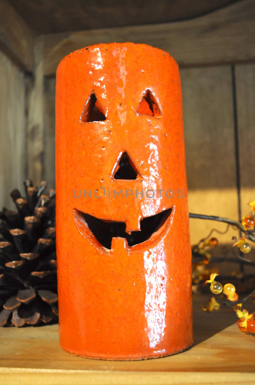 Pumpkin Face Candle by RefocusPhoto