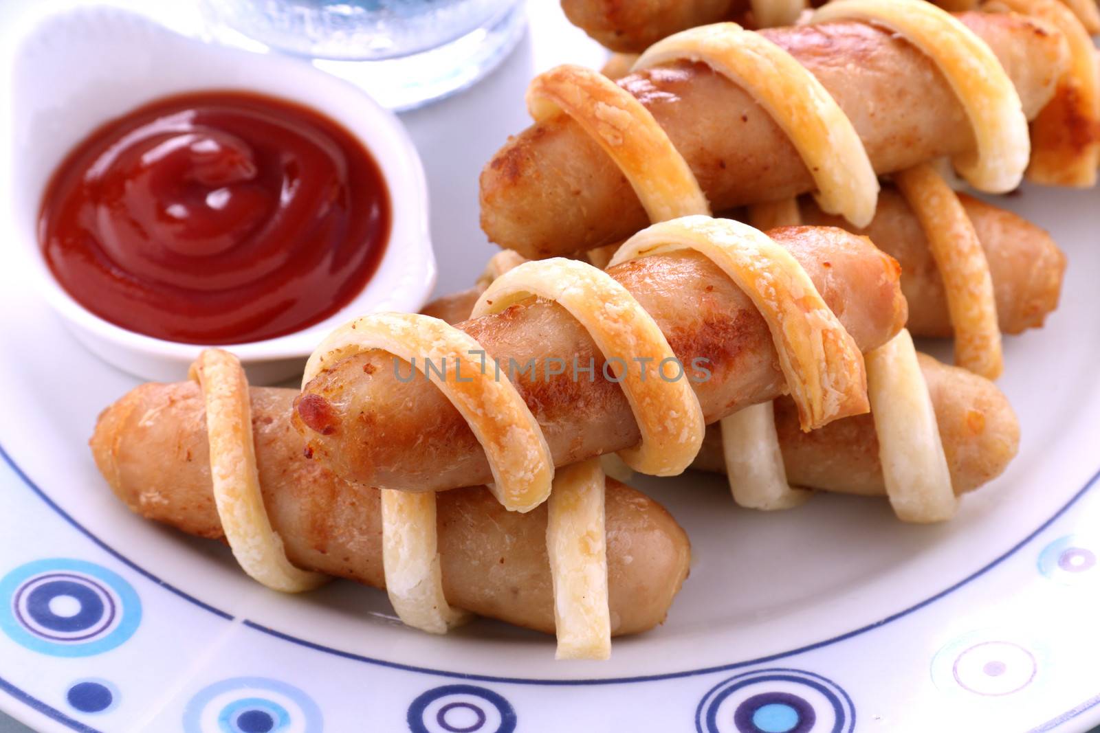 Pastry Chicken Sausages by jabiru