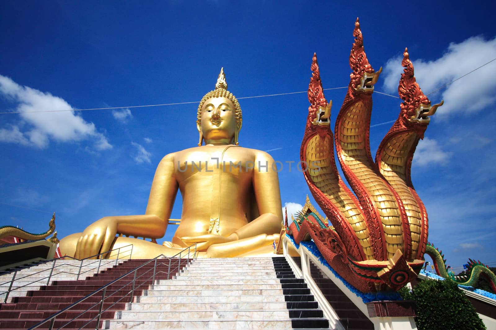 Big Buddha in temple of Thailand