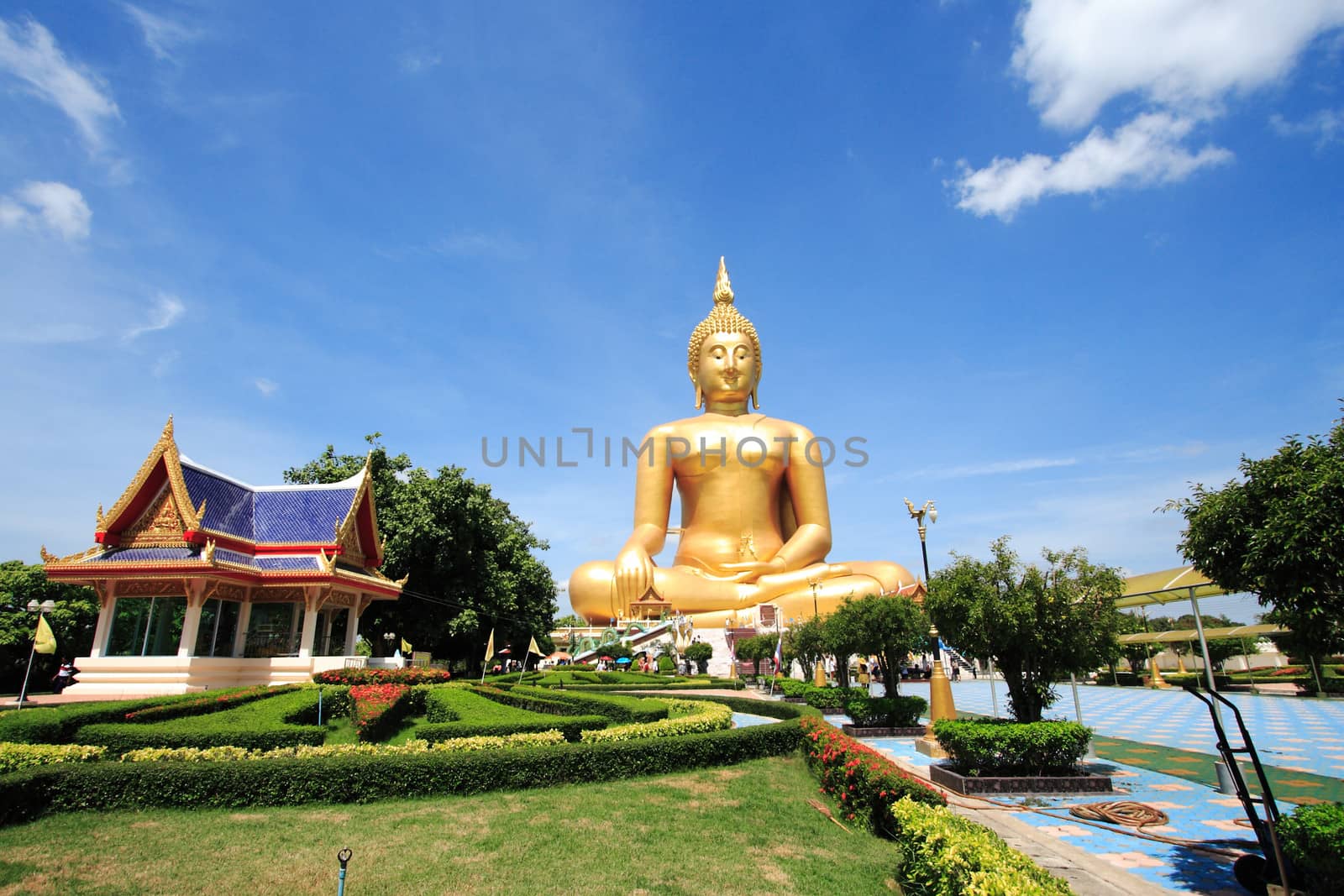 Big Buddha in temple of Thailand