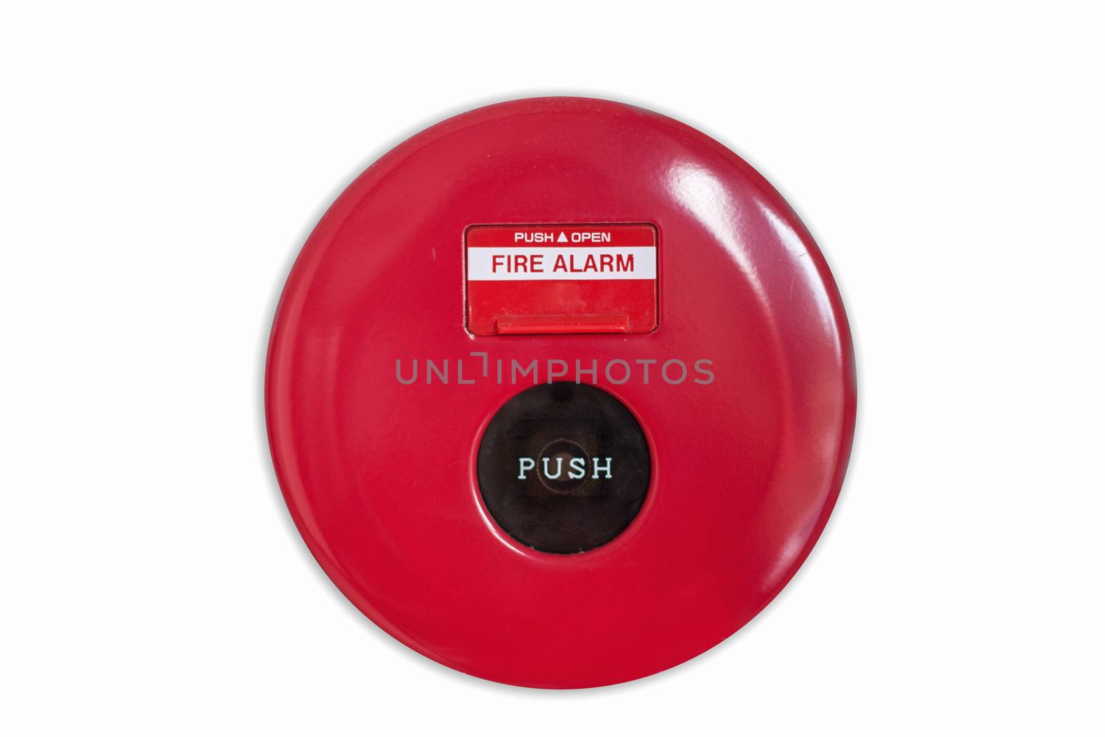 Fire alarm signal on white background by myrainjom01