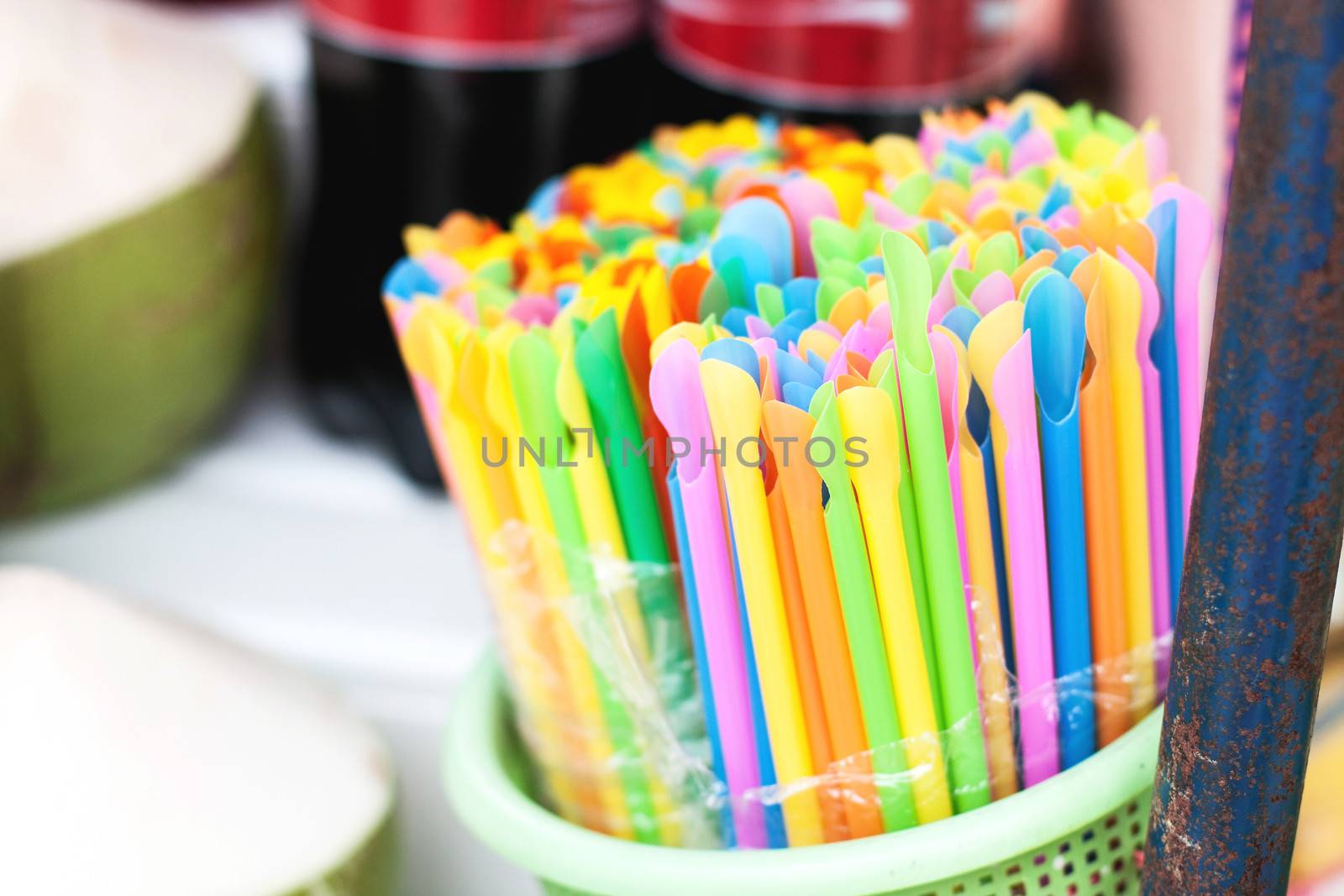 colorful of straw