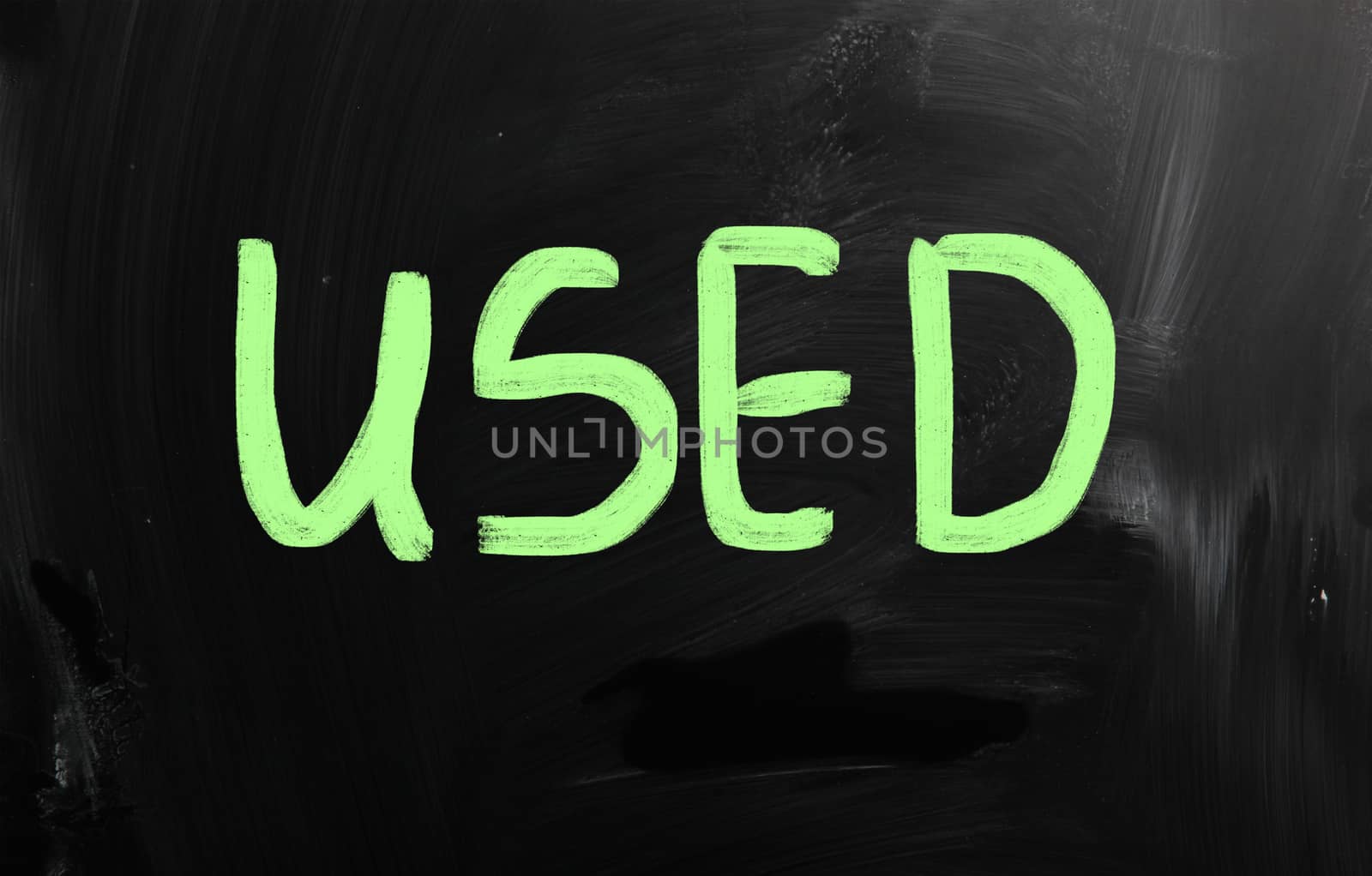 Business ideas handwritten with white chalk on a blackboard.