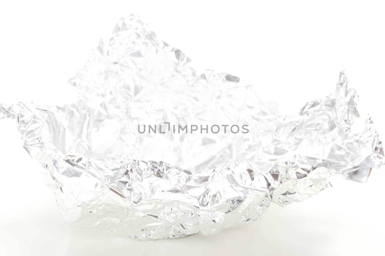 Used and crumpled aluminium foil
