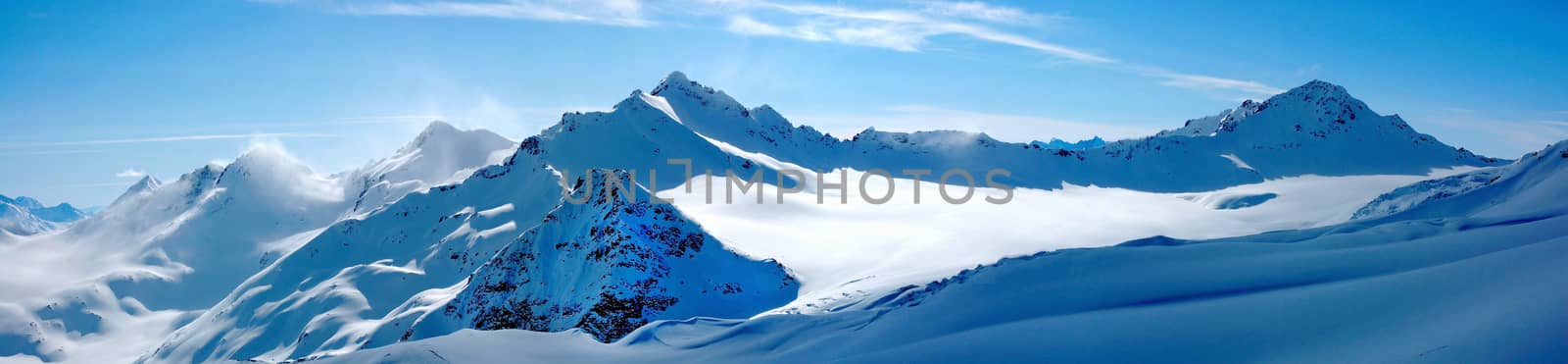 Winter landscape - Panorama of the mountains