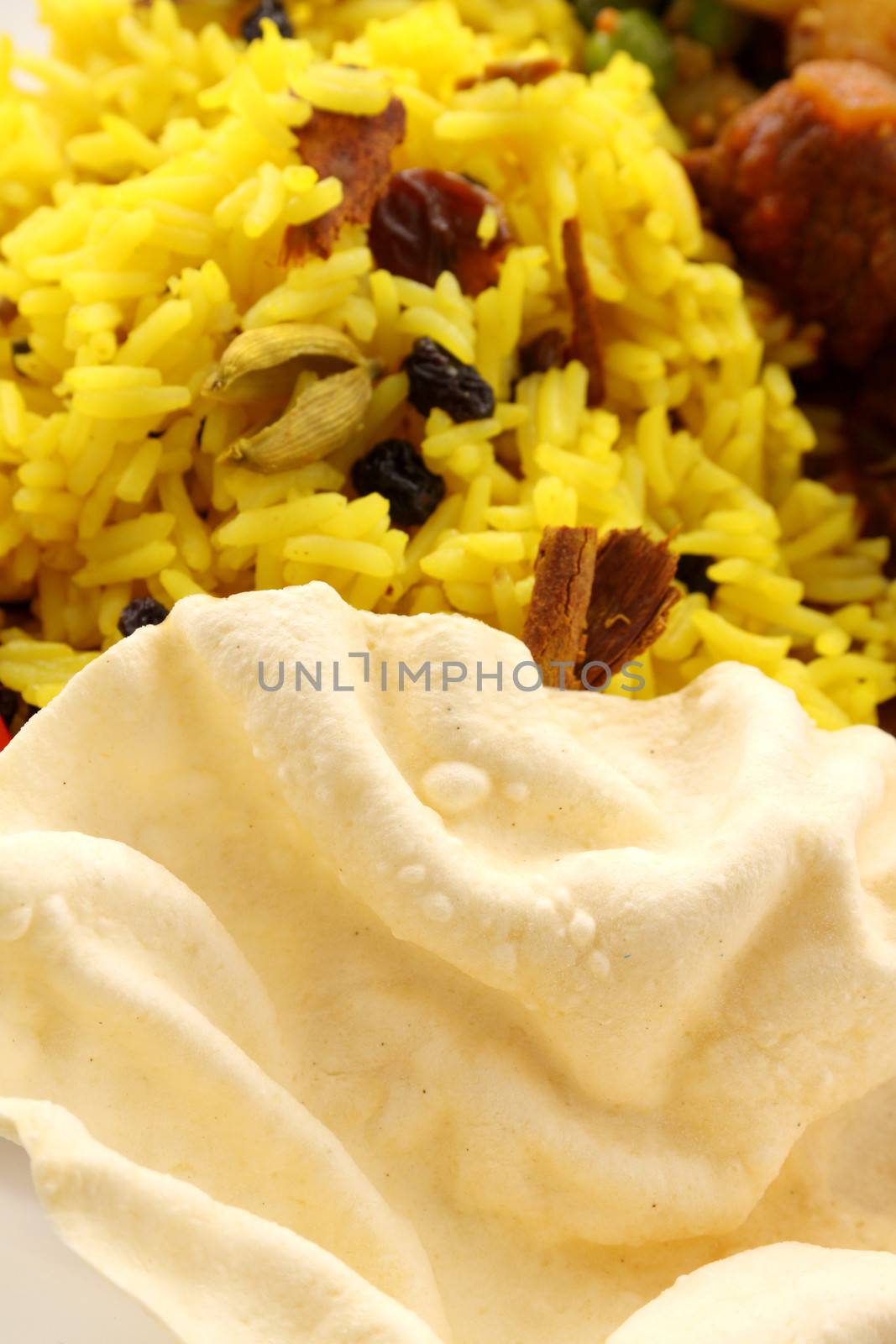 Pappadum With Rice by jabiru