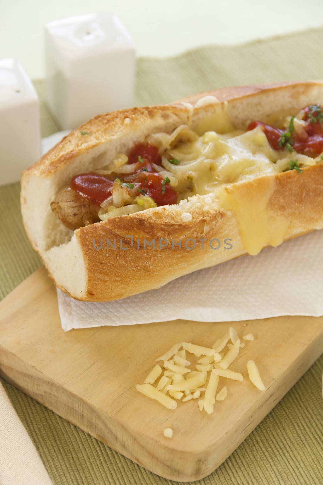 Melted Cheese Hot Dog by jabiru