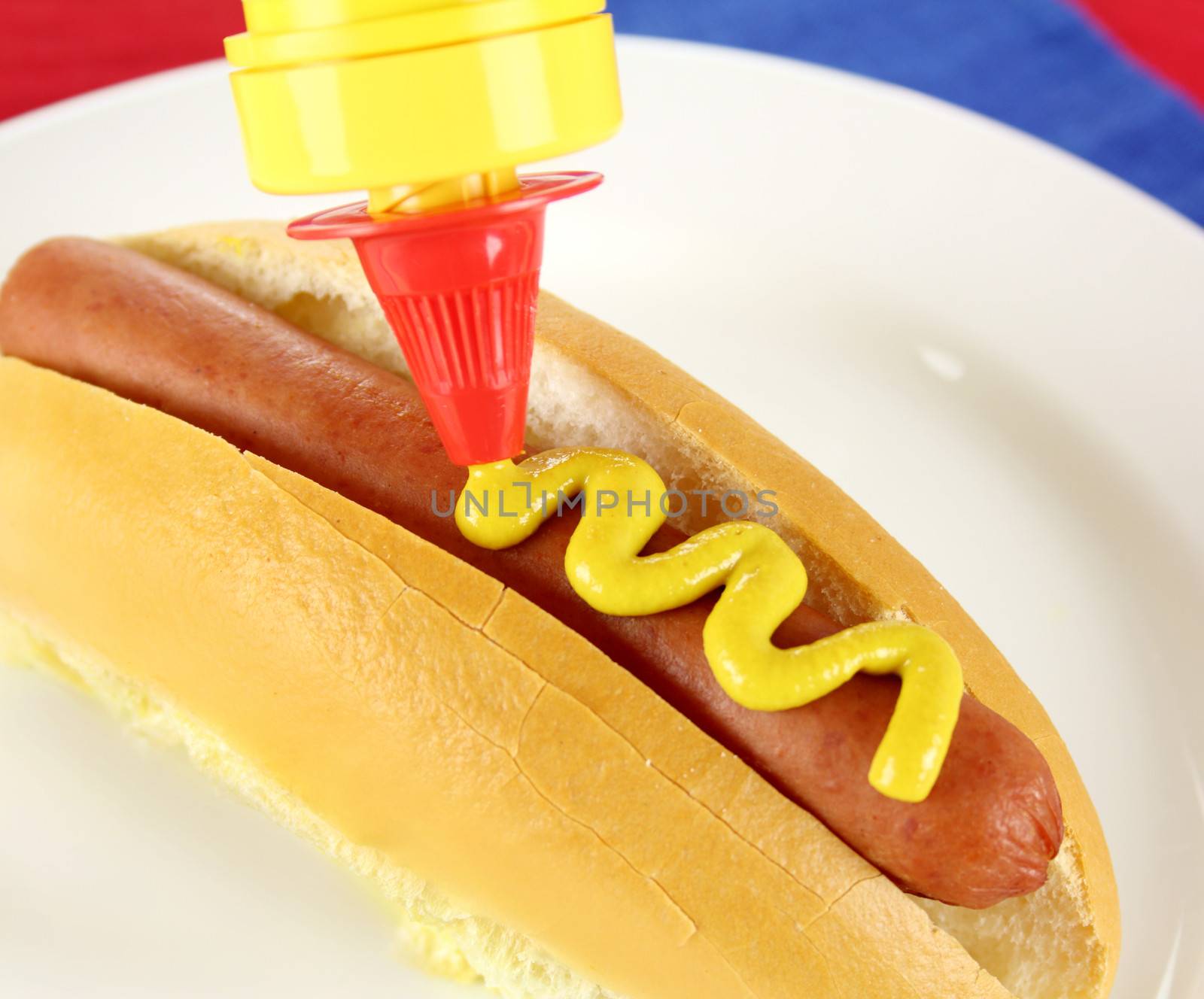 Mustard On Hot Dog by jabiru