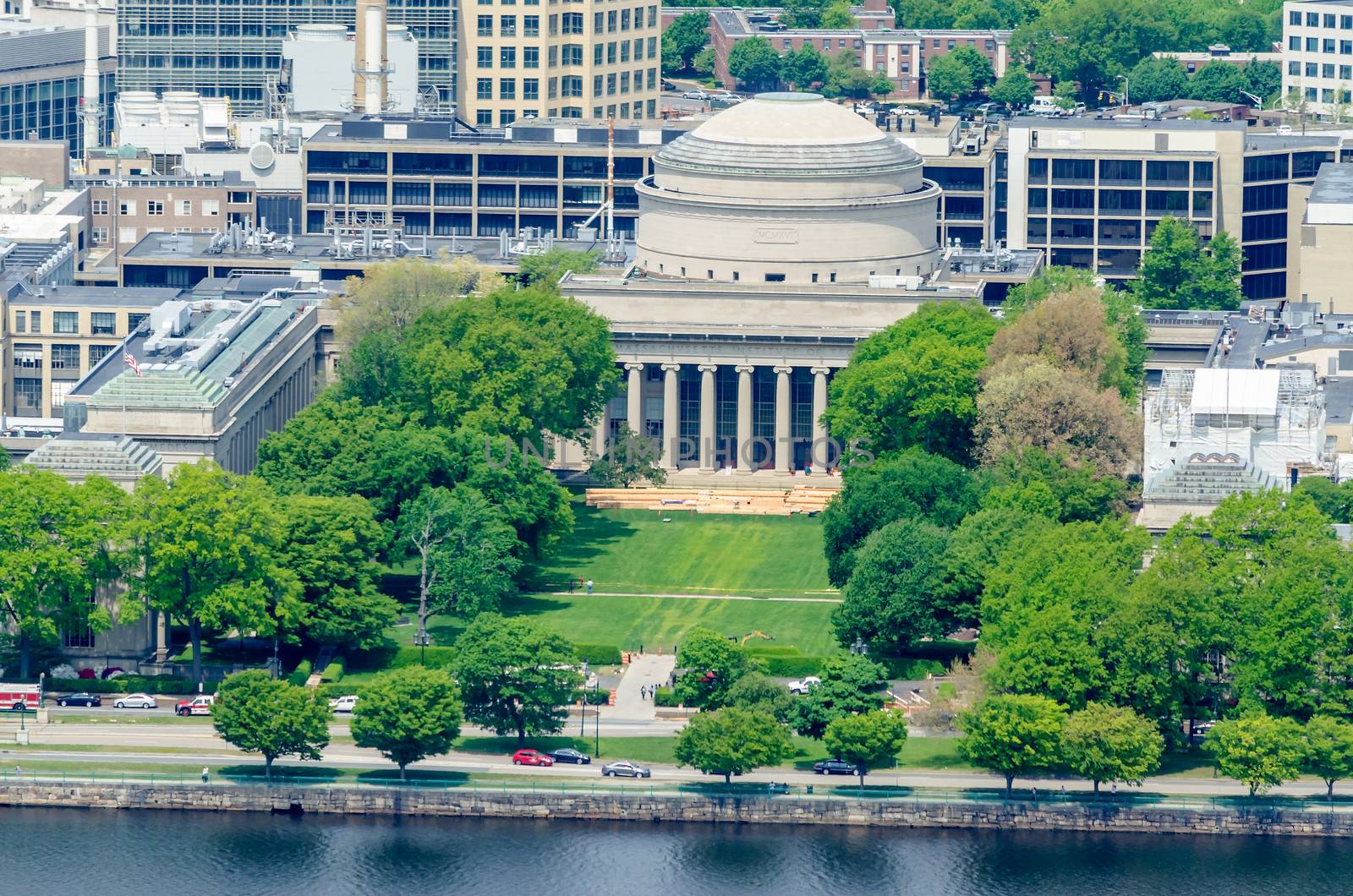 Aerial View of Boston Massachusetts Institute of Technology Camp by marcorubino