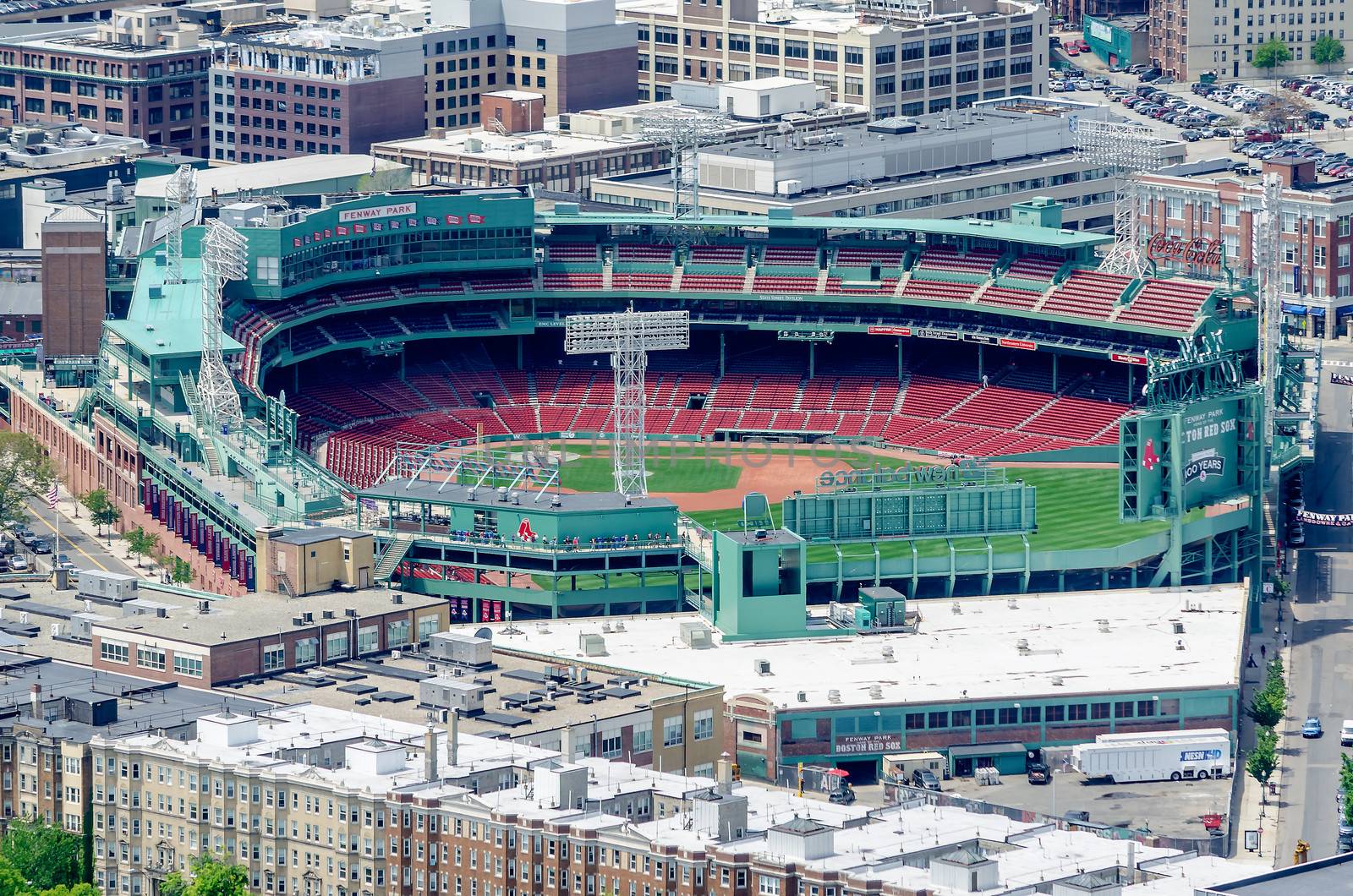 Aerial View of Fenway Park, Boston by marcorubino